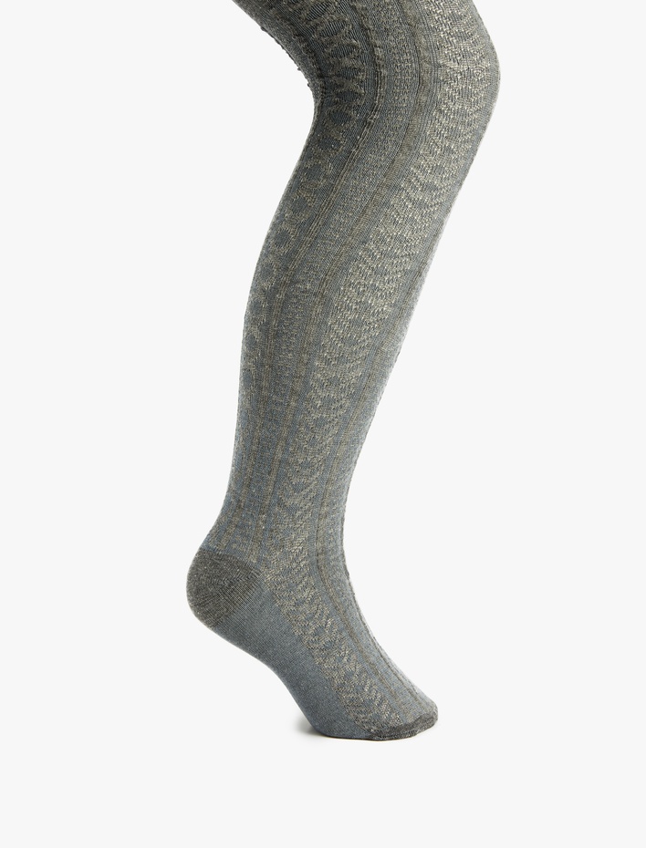 Kız Çocuk Dokulu Külotlu Çorap