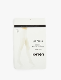 20 Den Bloklu Külotlu Çorap
