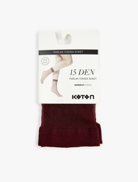 15 Den Parlak Yüksek Soket Çorap