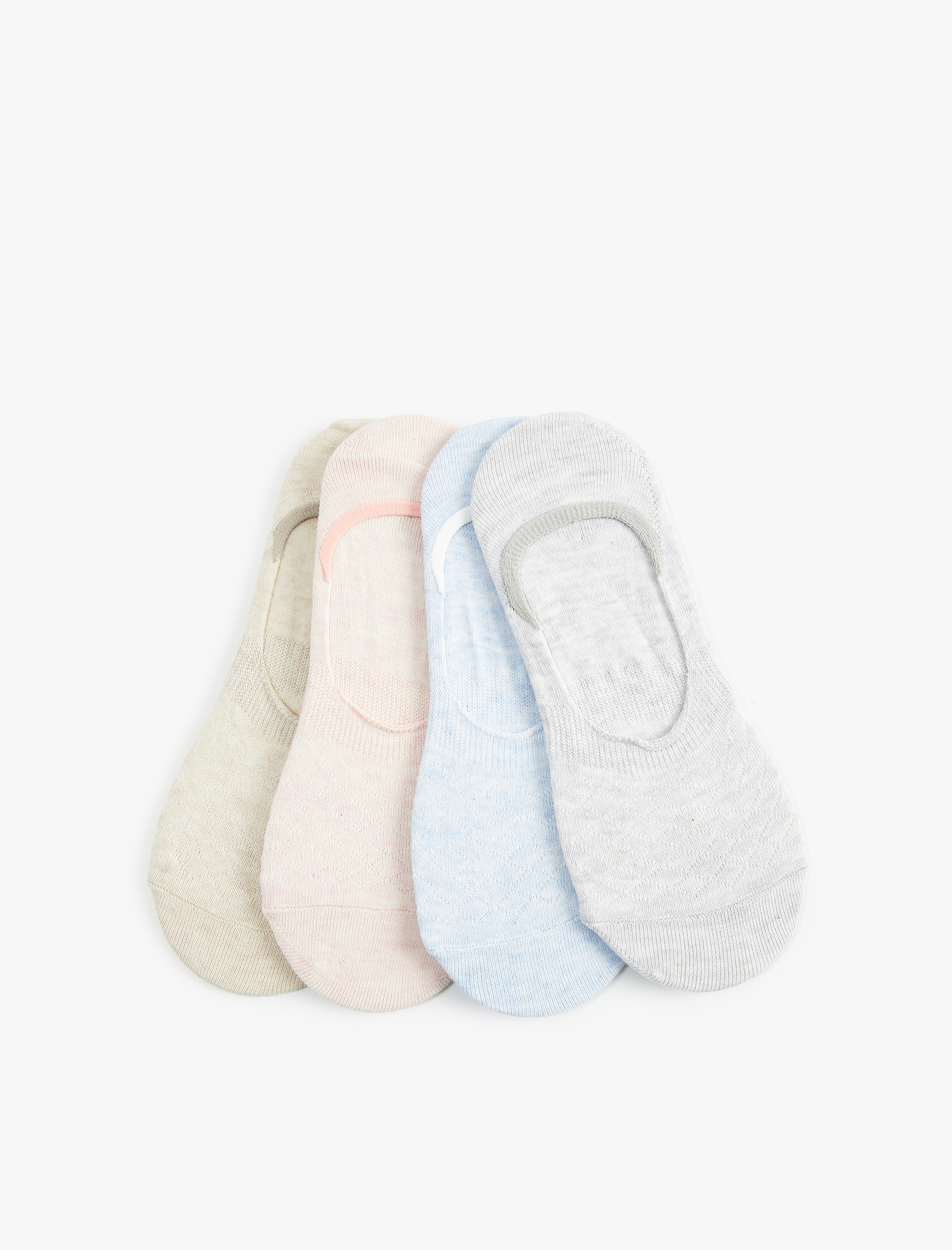  Kadın Çok Renkli 4'lü Babet Çorap Seti