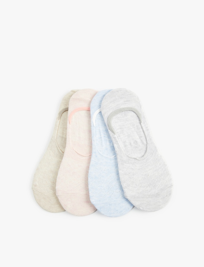 Kadın Çok Renkli 4'lü Babet Çorap Seti