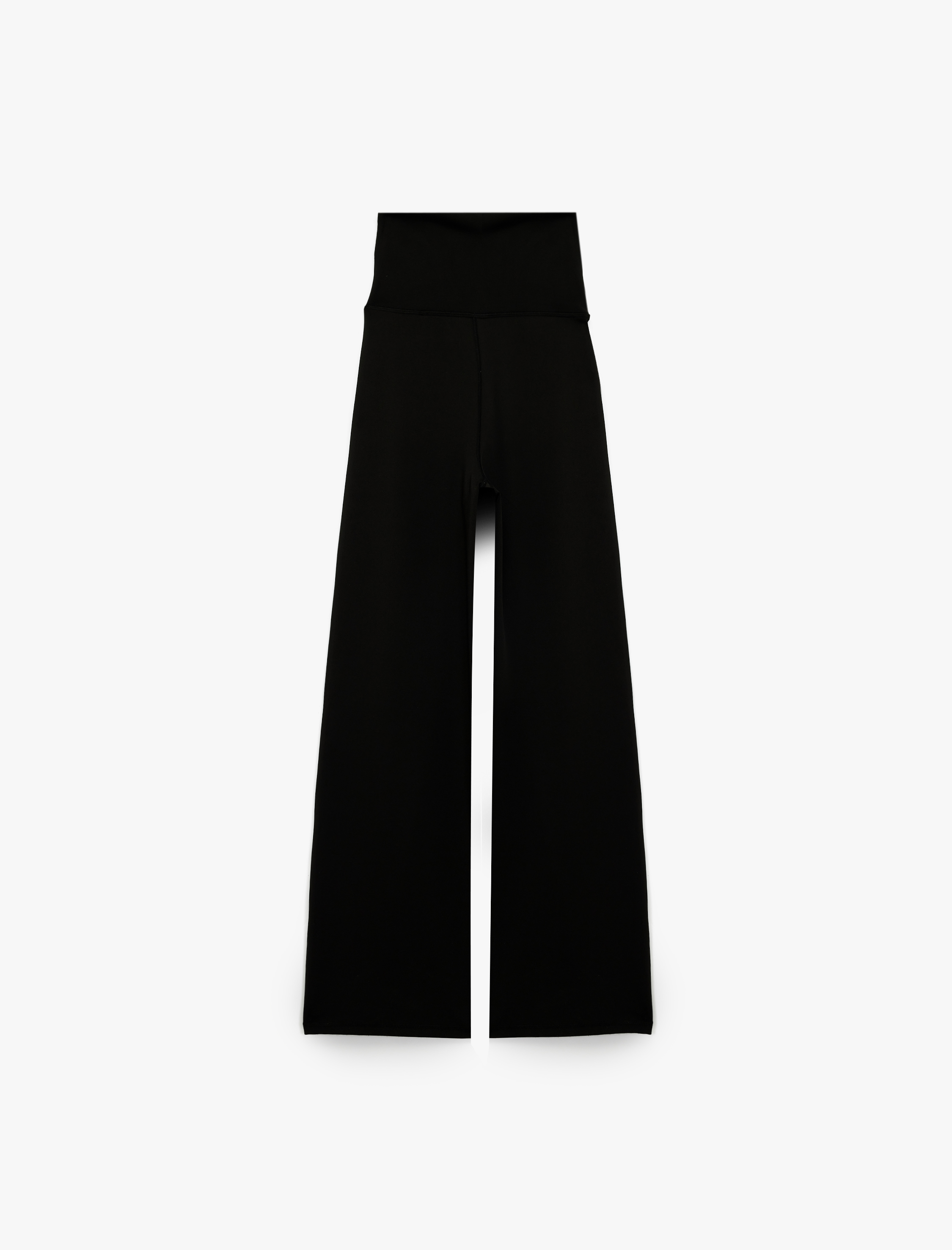   Katlı Yüksek Bel Dikiş Detaylı İspanyol Paça Spor Tayt