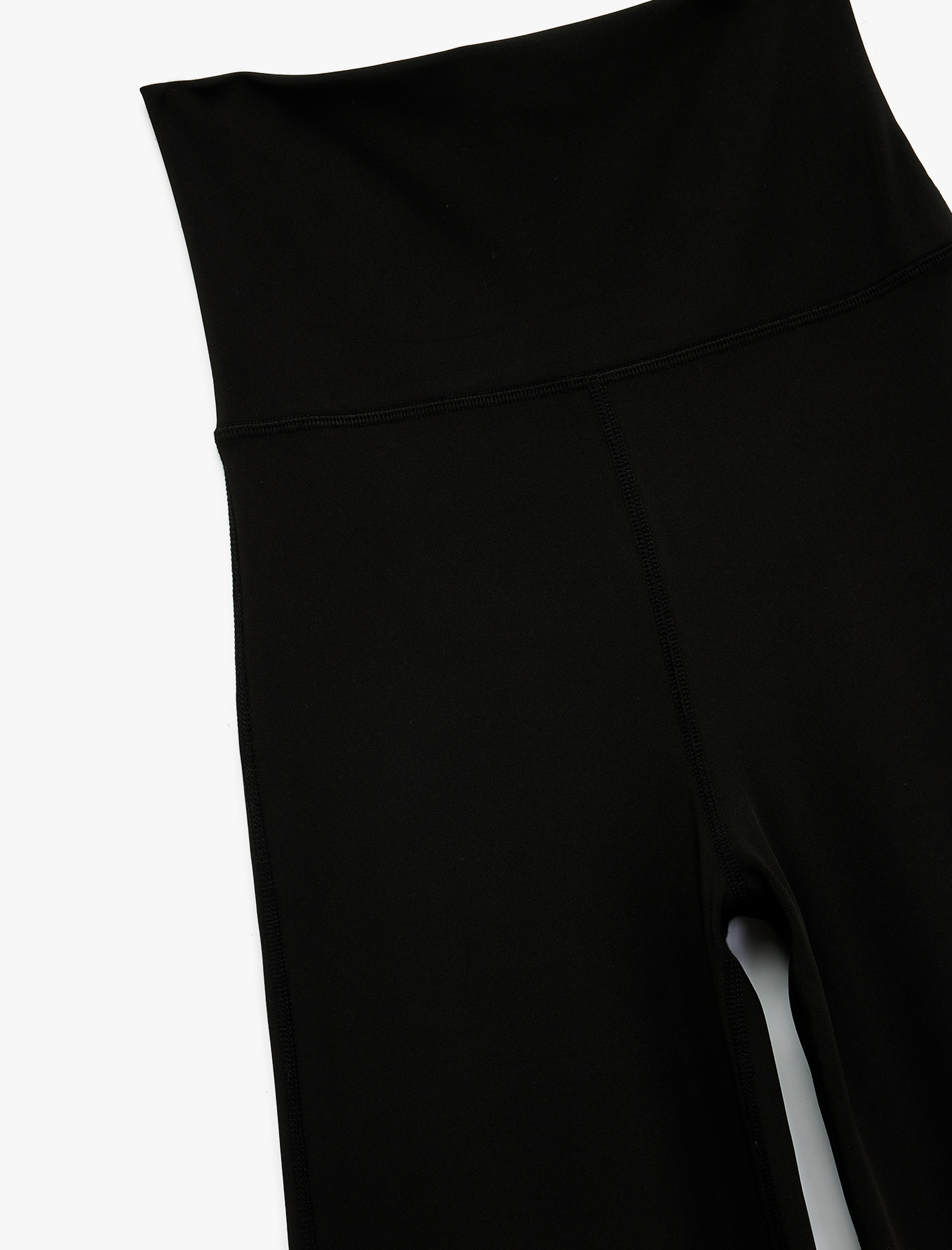   Katlı Yüksek Bel Dikiş Detaylı İspanyol Paça Spor Tayt