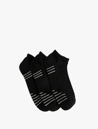 Pamuklu Çizgili 3'lü Patik Çorap Seti