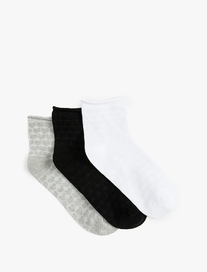 Kadın Kalpli 3'lü Soket Çorap Seti