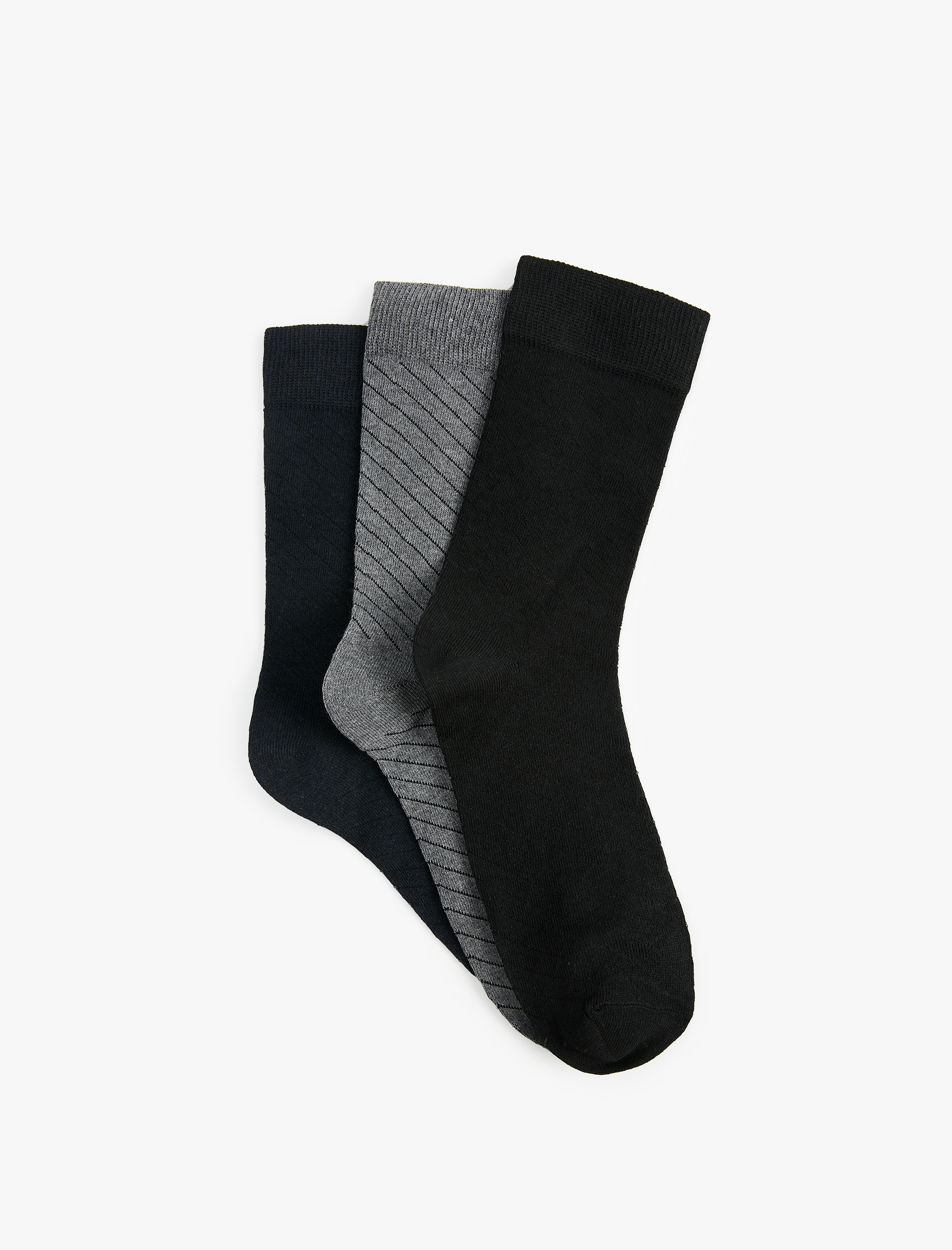 Erkek Desenli 3'lü Soket Çorap Seti