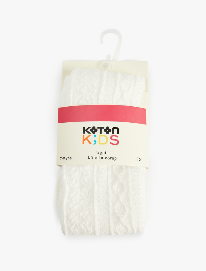 Kız Çocuk Dokulu Külotlu Çorap