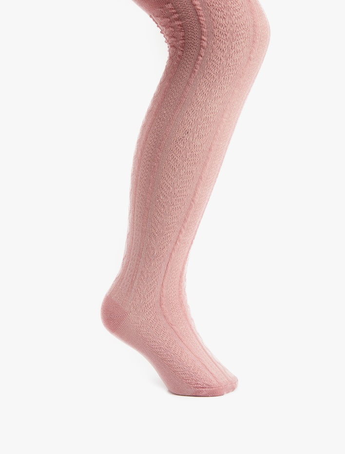 Kız Çocuk Dokulu Külotlu Çorap