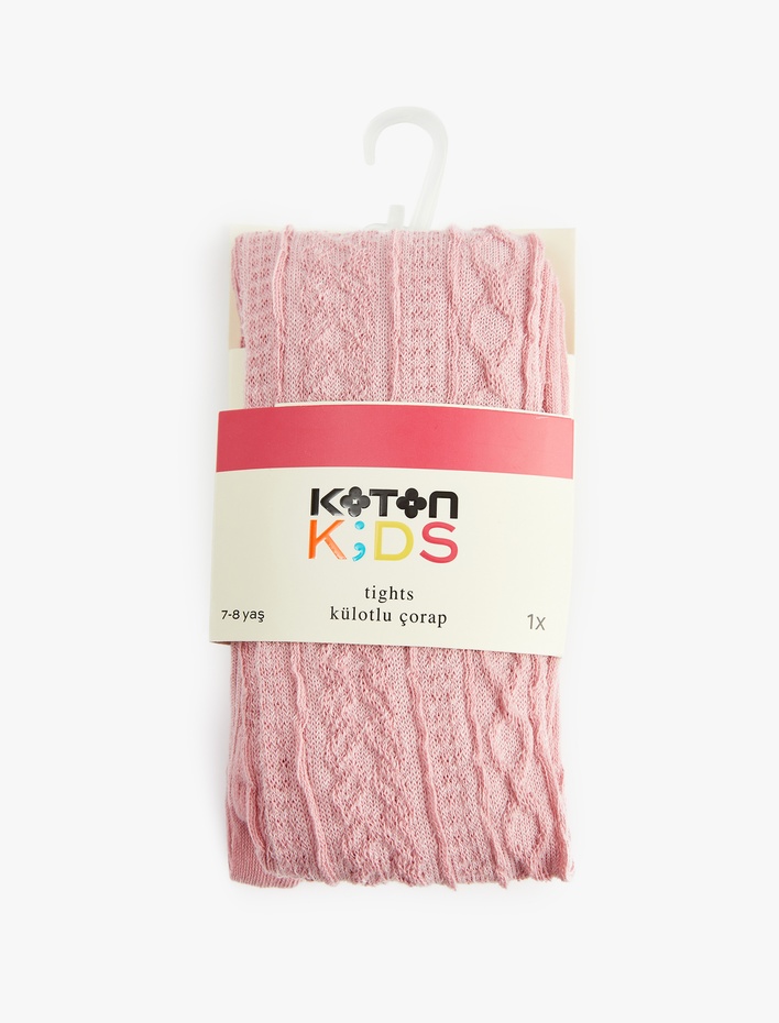 Kız Çocuk Dokulu Külotlu Çorap