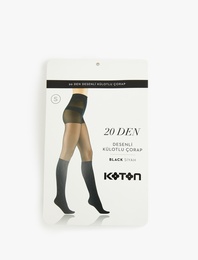 20 Den Bloklu Külotlu Çorap