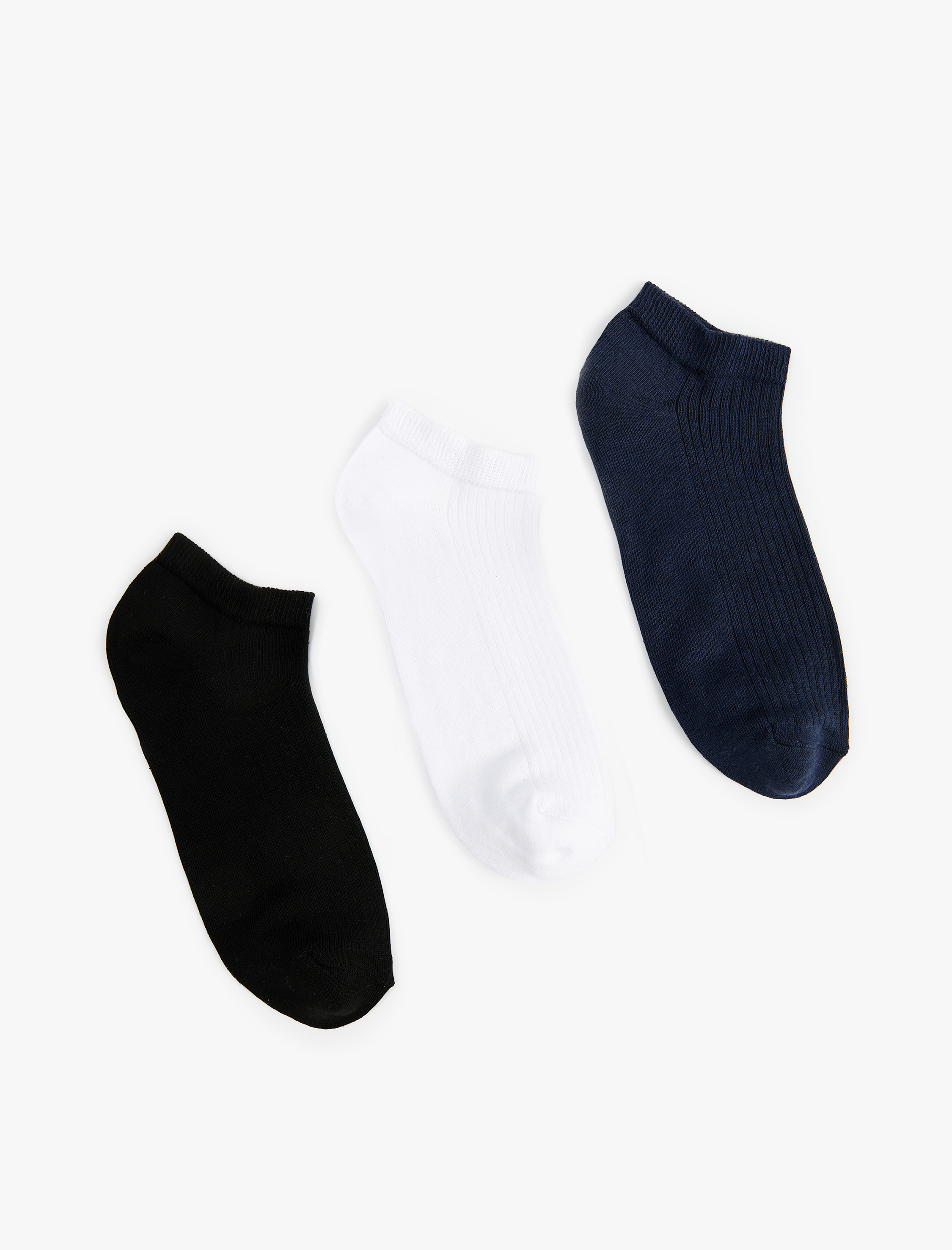  Erkek Basic Pamuklu 3'lü Patik Çorap Seti