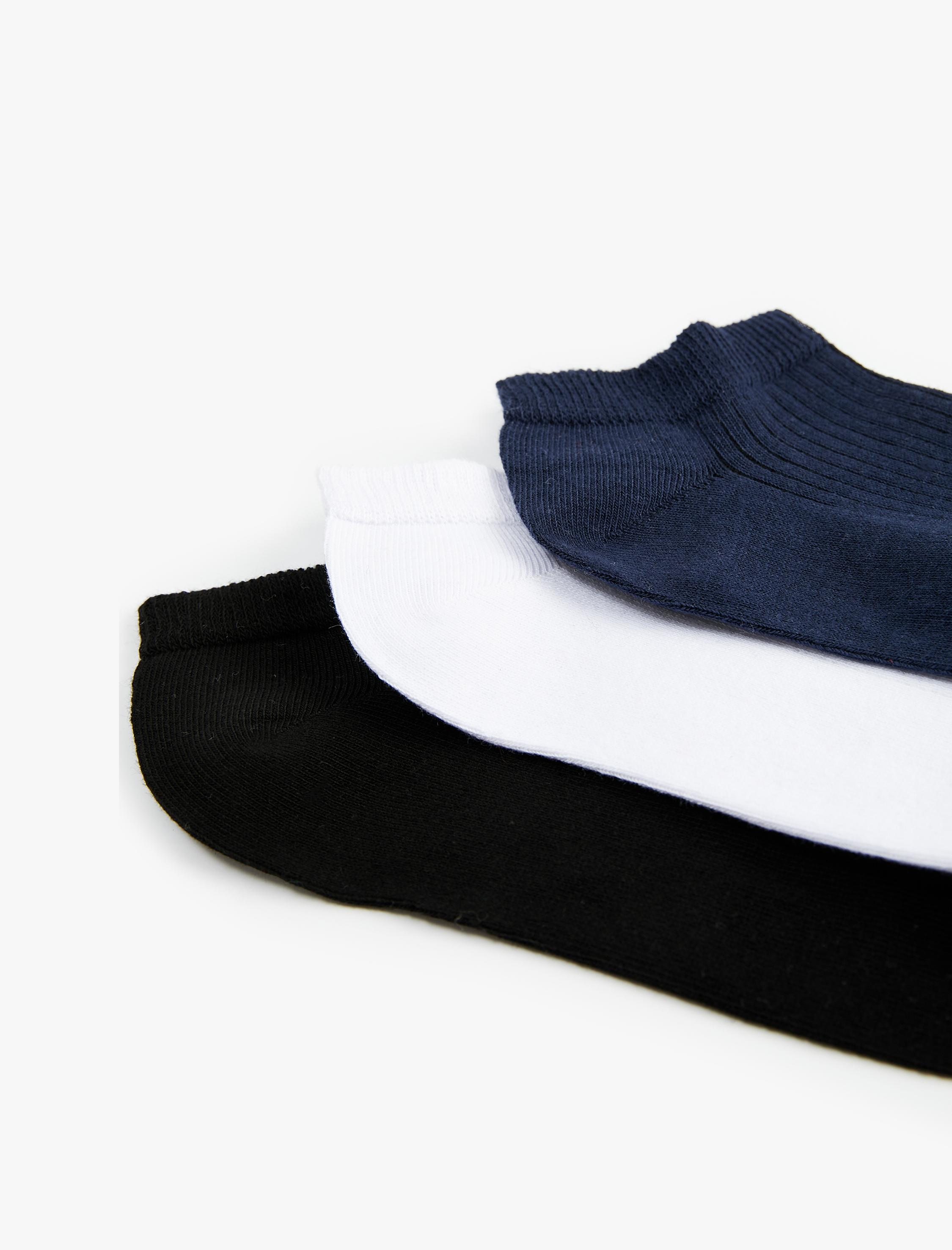  Erkek Basic Pamuklu 3'lü Patik Çorap Seti