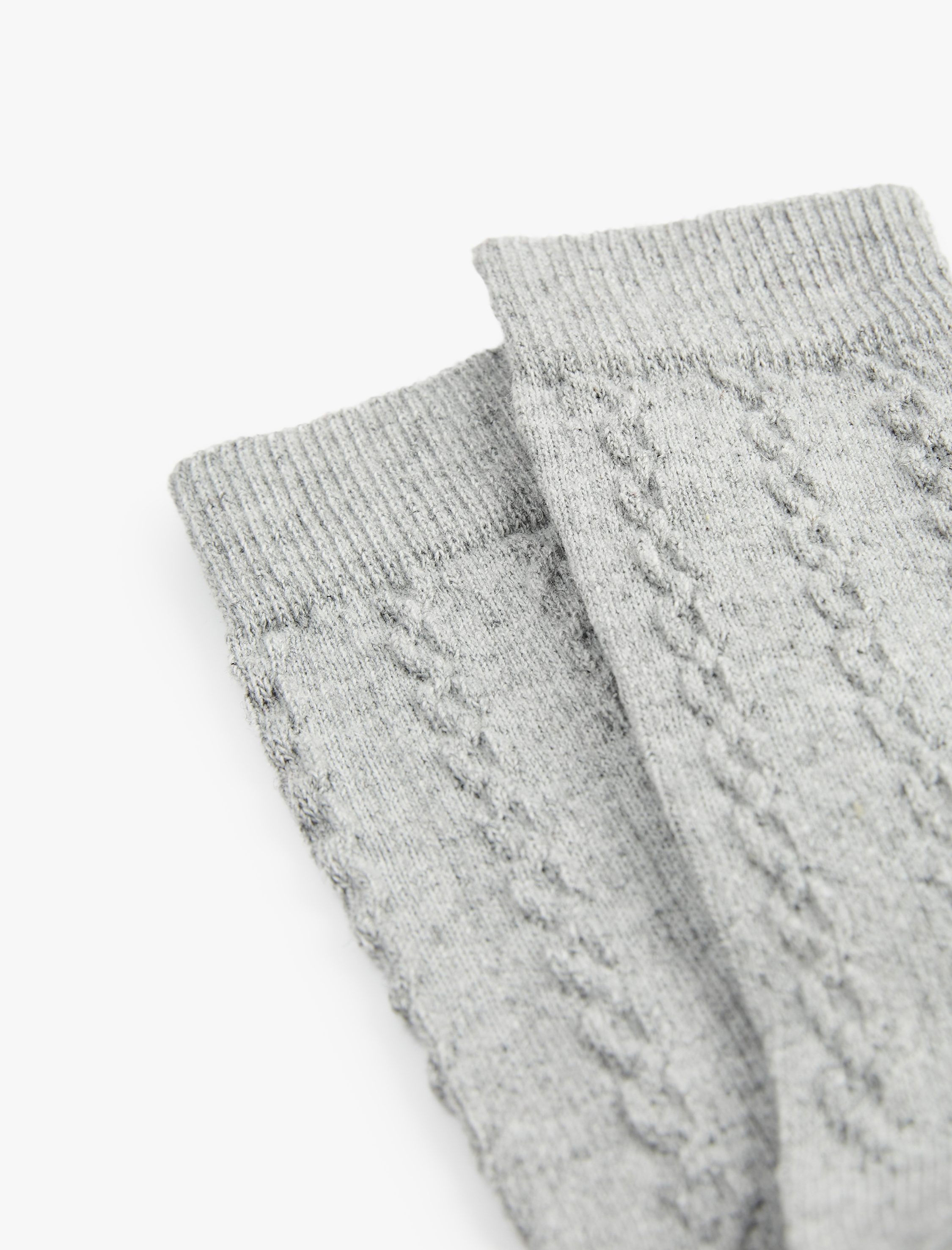  Kadın Balıksırtı Dokulu Pamuklu Soket Çorap