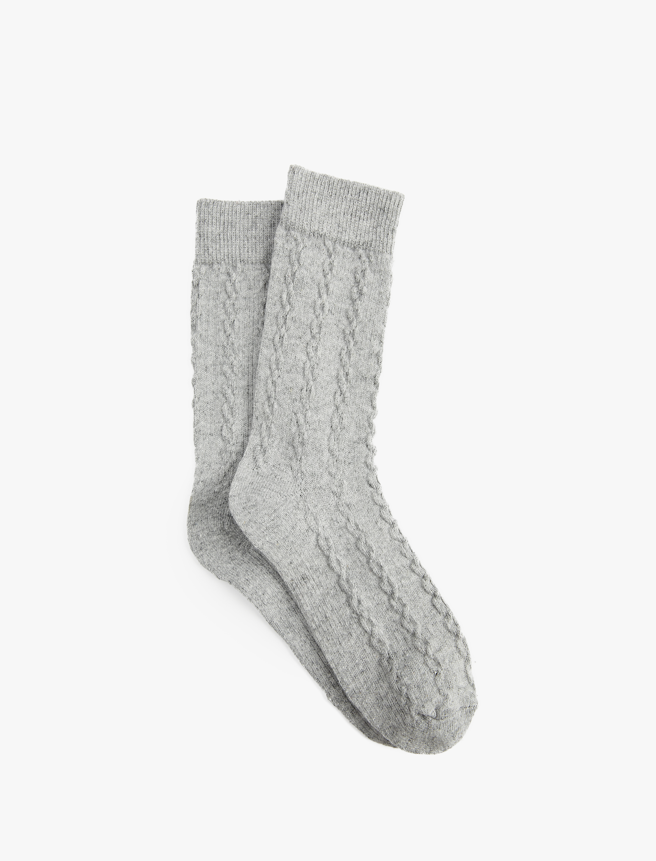  Kadın Balıksırtı Dokulu Pamuklu Soket Çorap