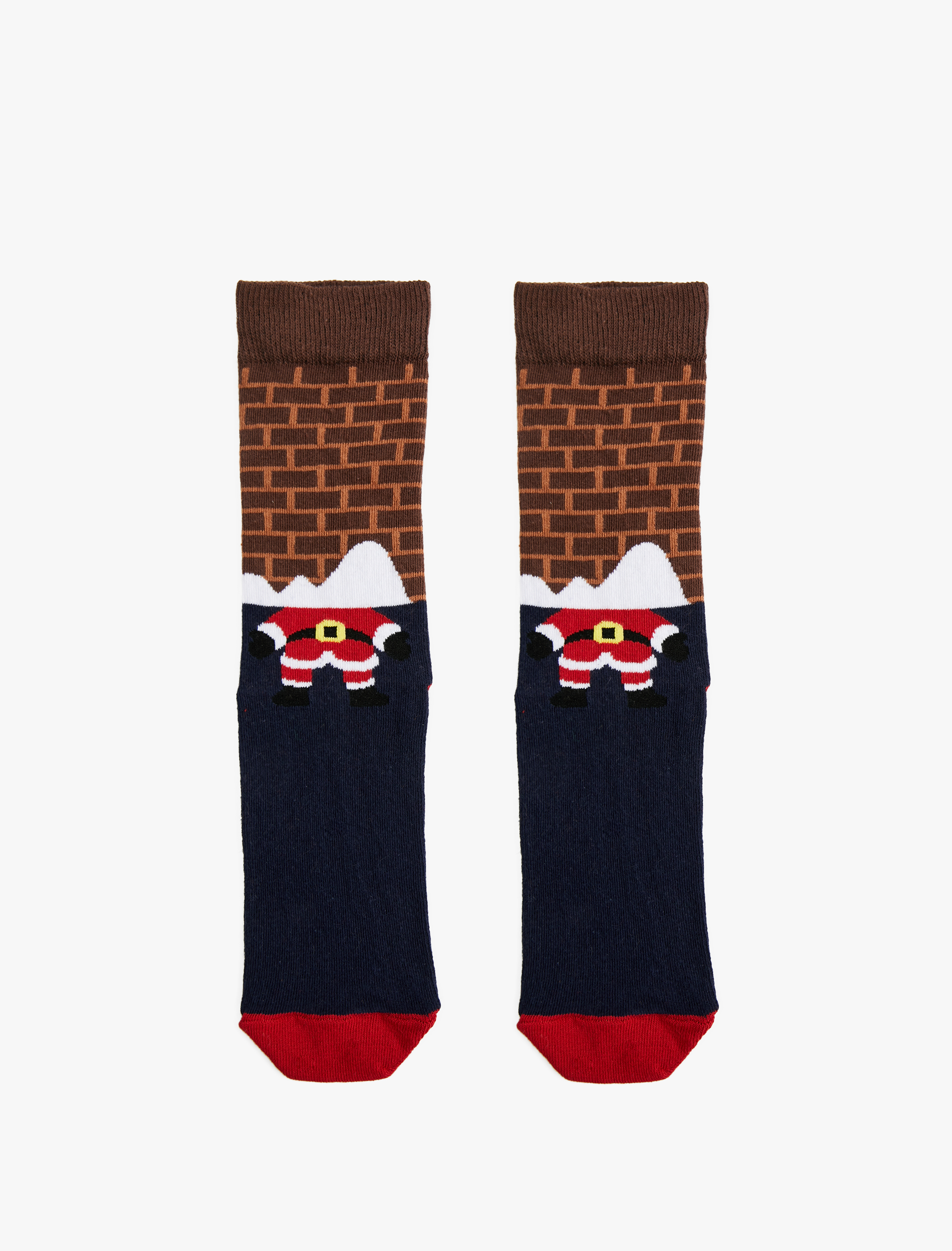 Erkek Yılbaşı Temalı Pamuklu Soket Çorap