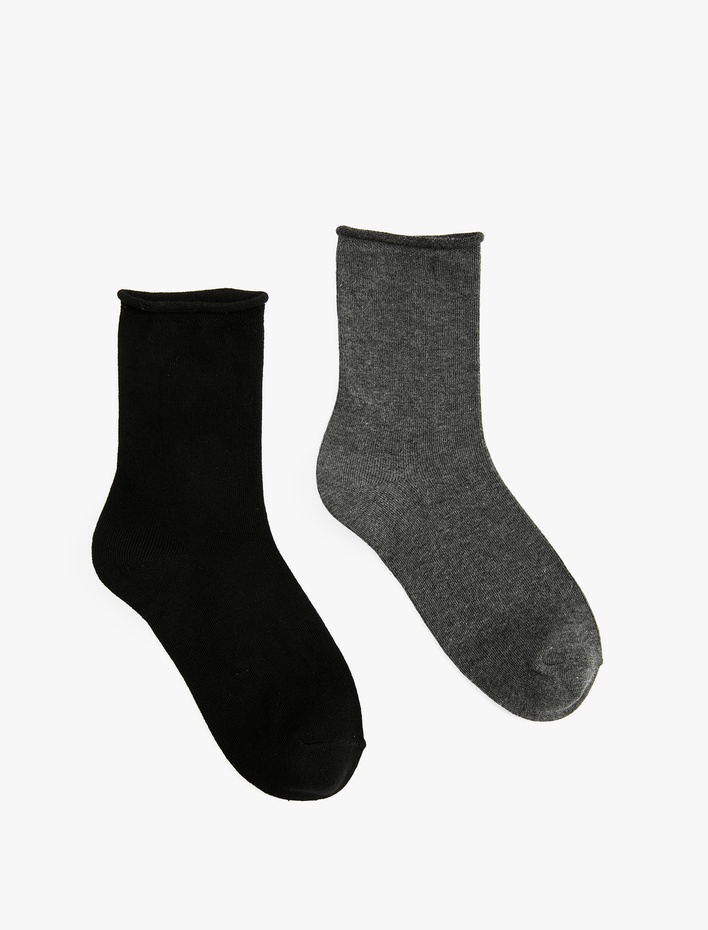 Kadın 2'li Pamuklu Soket Çorap Seti
