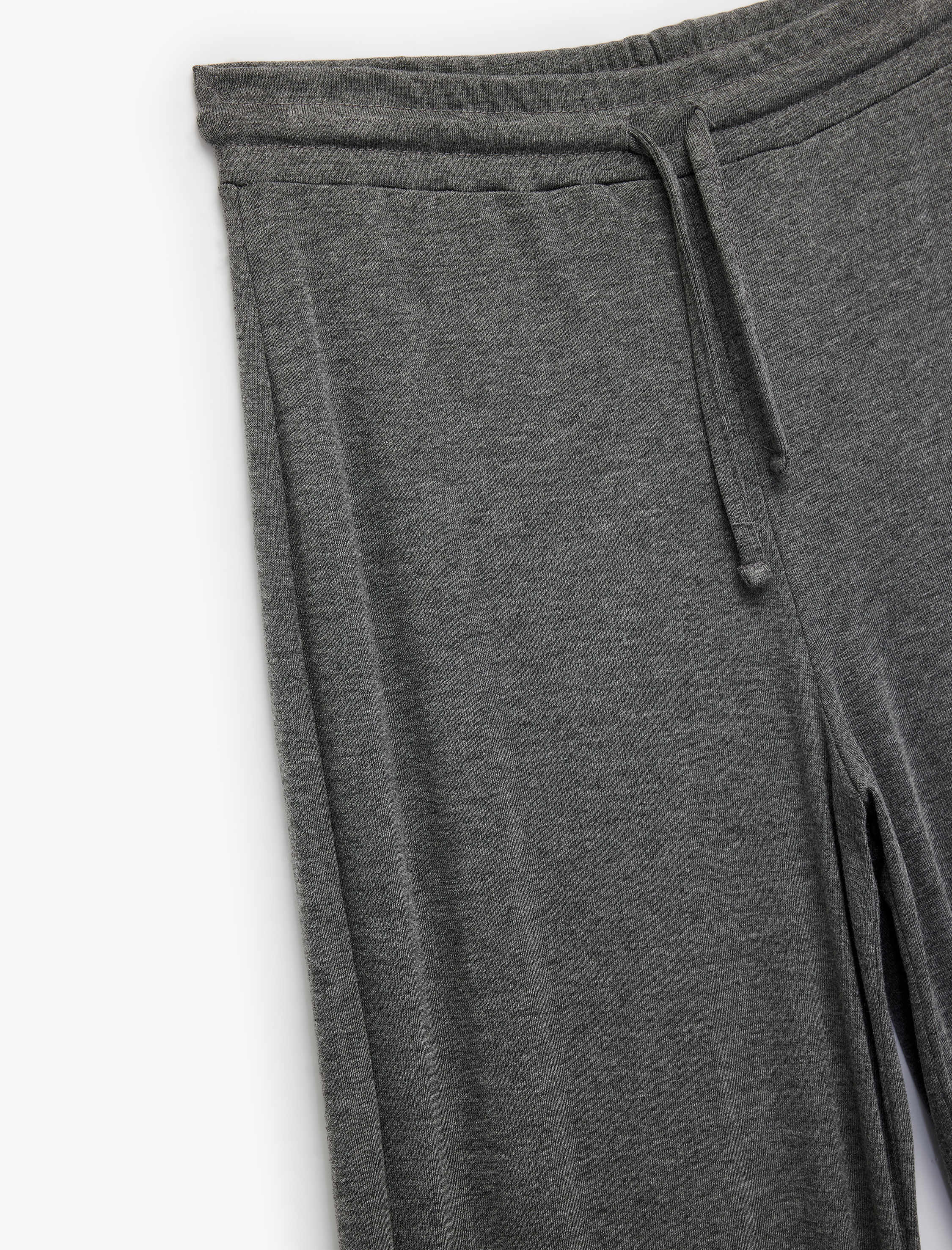   Beli Lastikli Bağlamalı Uzun Bol Paça Pantolon