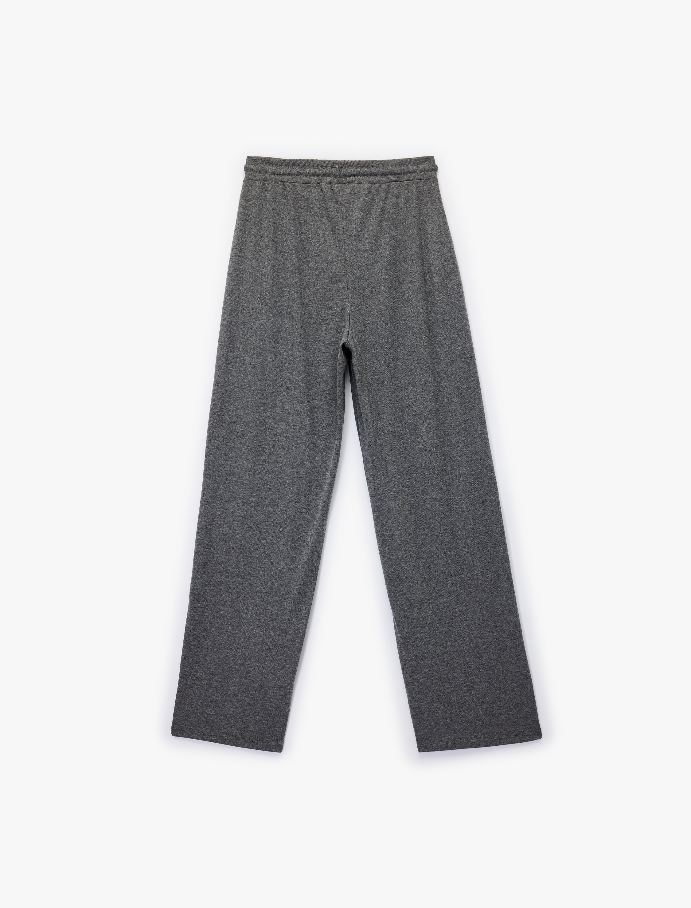   Beli Lastikli Bağlamalı Uzun Bol Paça Pantolon