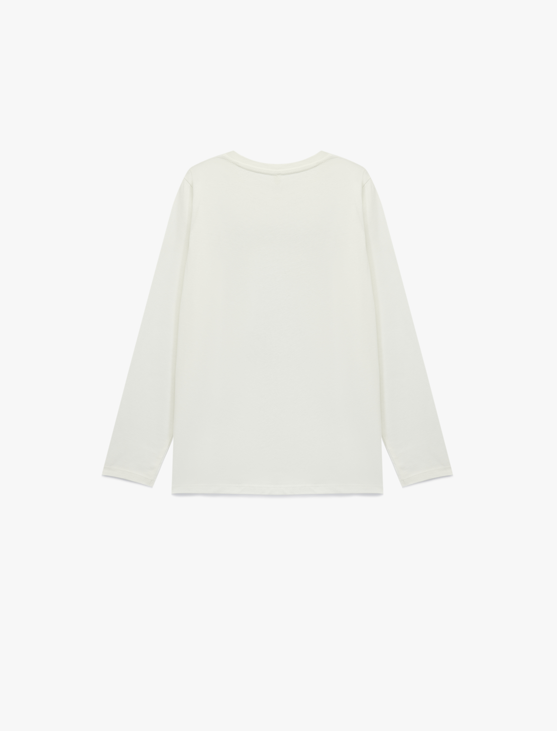  Kız Çocuk Atatürk ve Cumhuriyet Baskılı Pamuklu Uzun Kollu Bisiklet Yaka Tişört