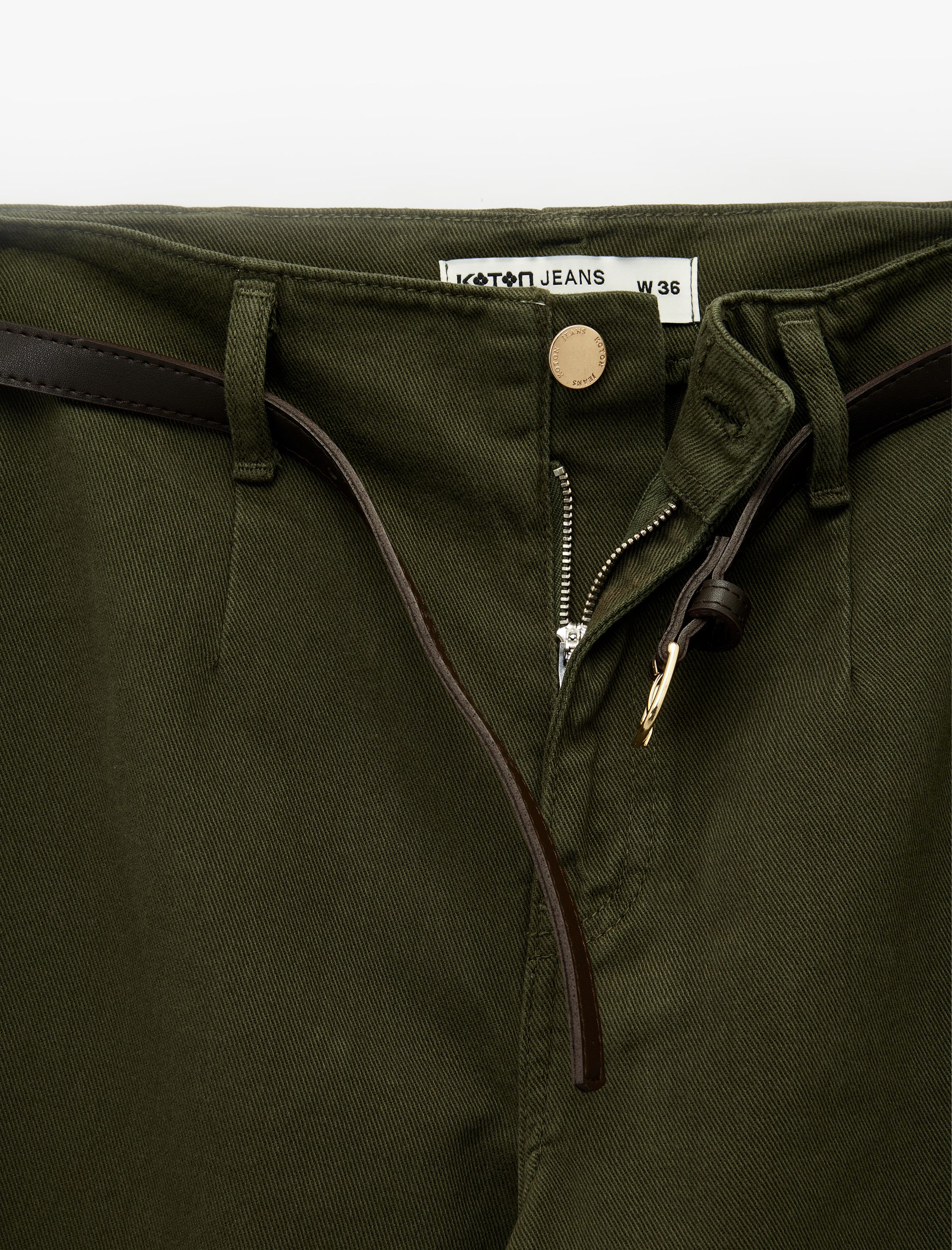   Pamuklu Cep Detaylı Düğmeli Kısa Geniş Paça Pantolon