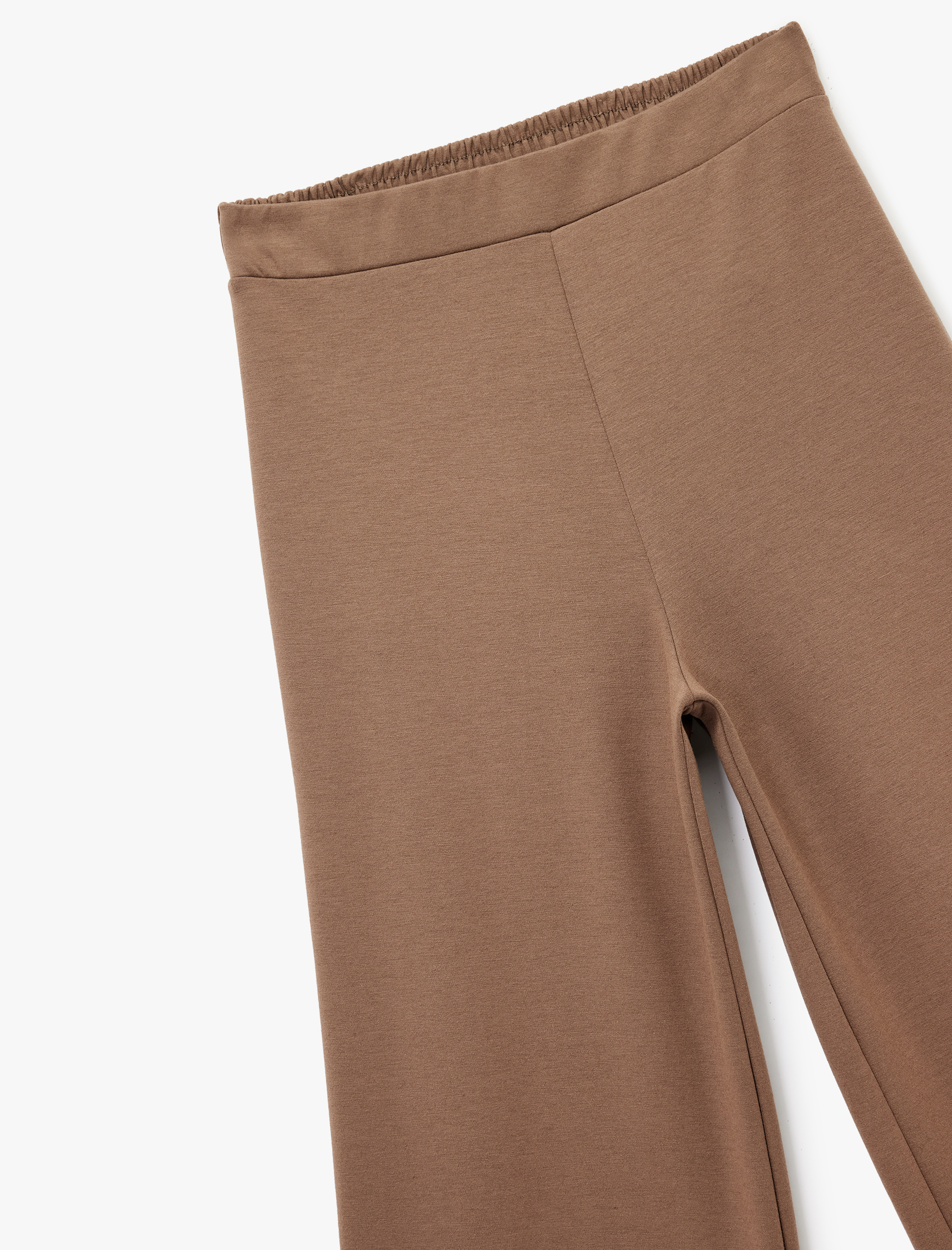 Beli Lastikli Düz Bol Paça Eşofman Pantolon