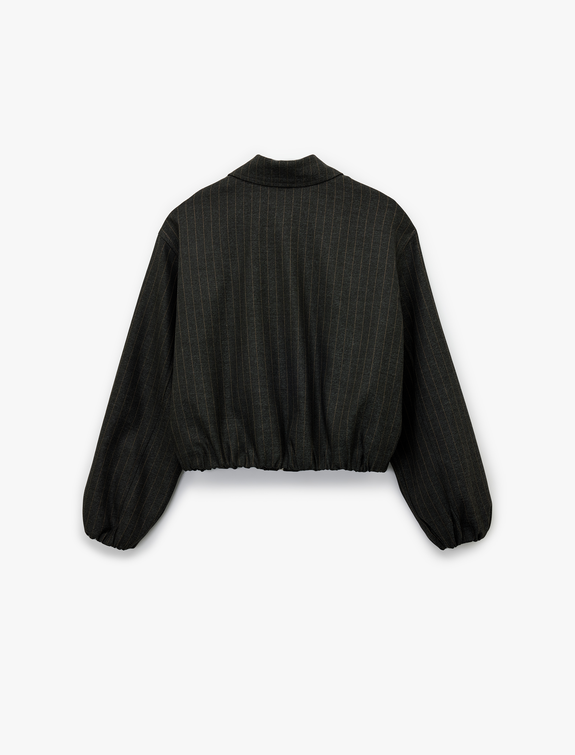   Koton X Melis Ağazat - Uzun Kollu Cepli Fermuarlı Crop Bomber Ceket