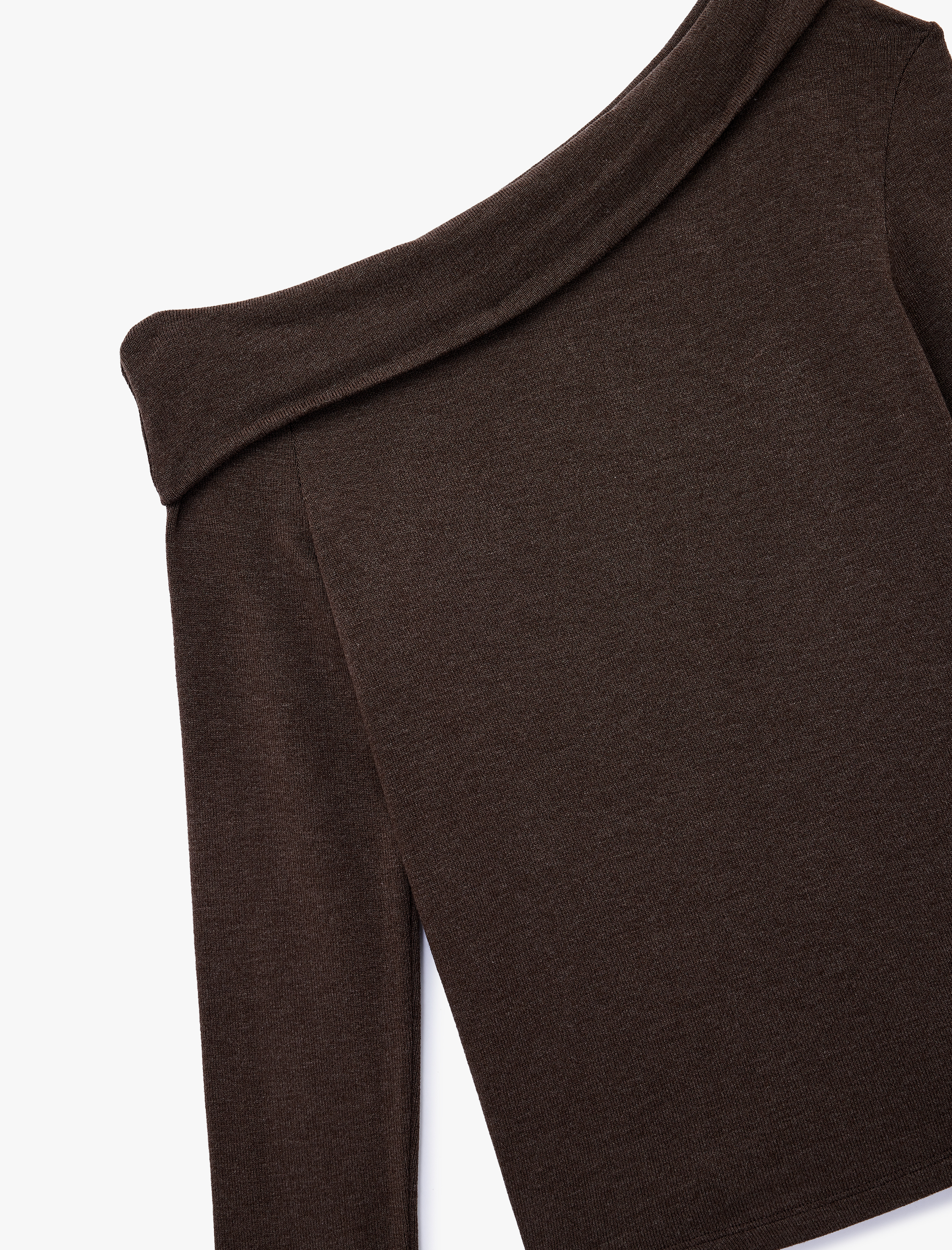   Slim Fit Uzun Kollu Omzu Açık Tişört