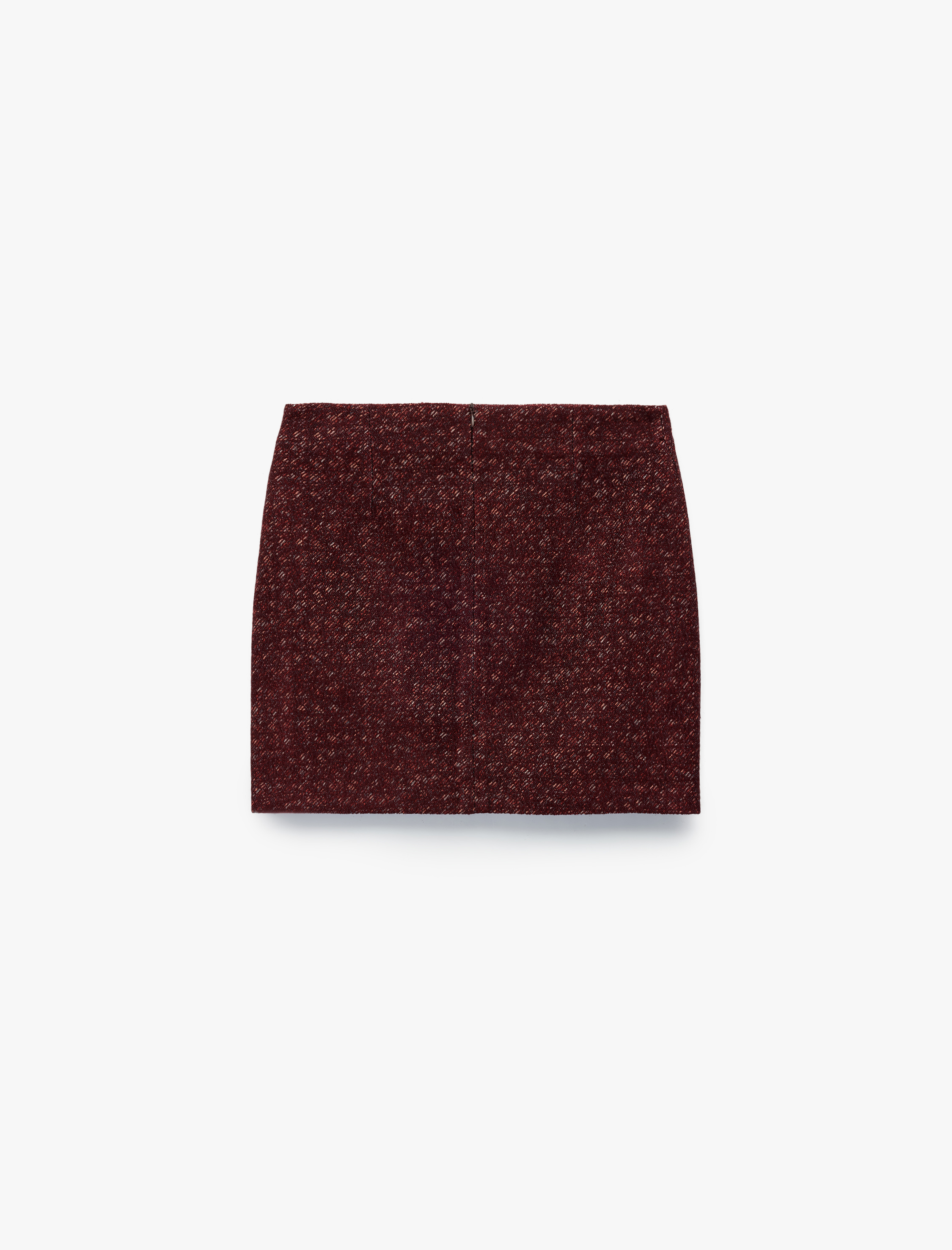   Koton X Melis Ağazat - A Kesim Slim Fit Metalik İplik Detaylı Parıltılı Tüvit Mini Etek