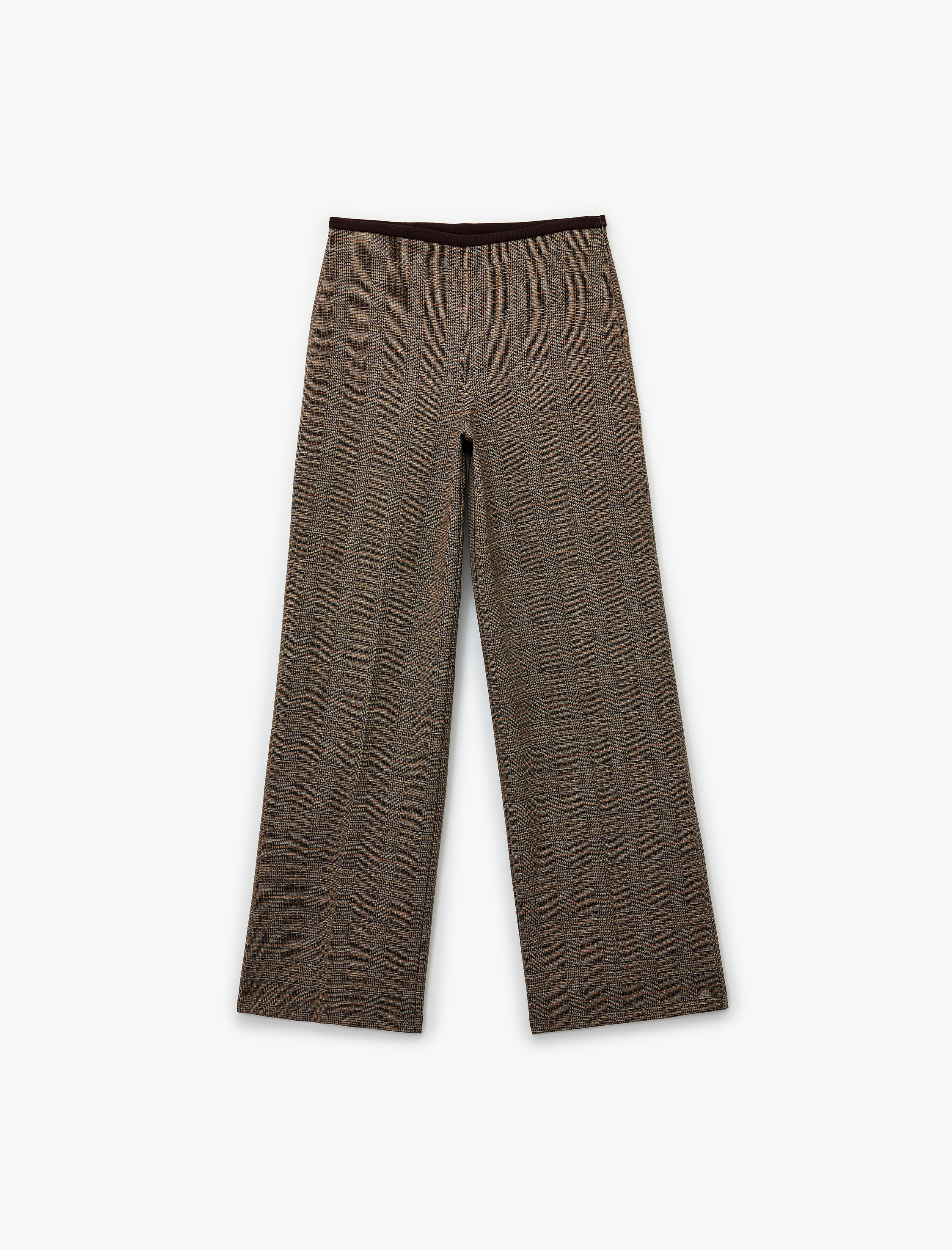   Koton X Melis Ağazat - Geniş Paça Ekose Kumaş Pantolon