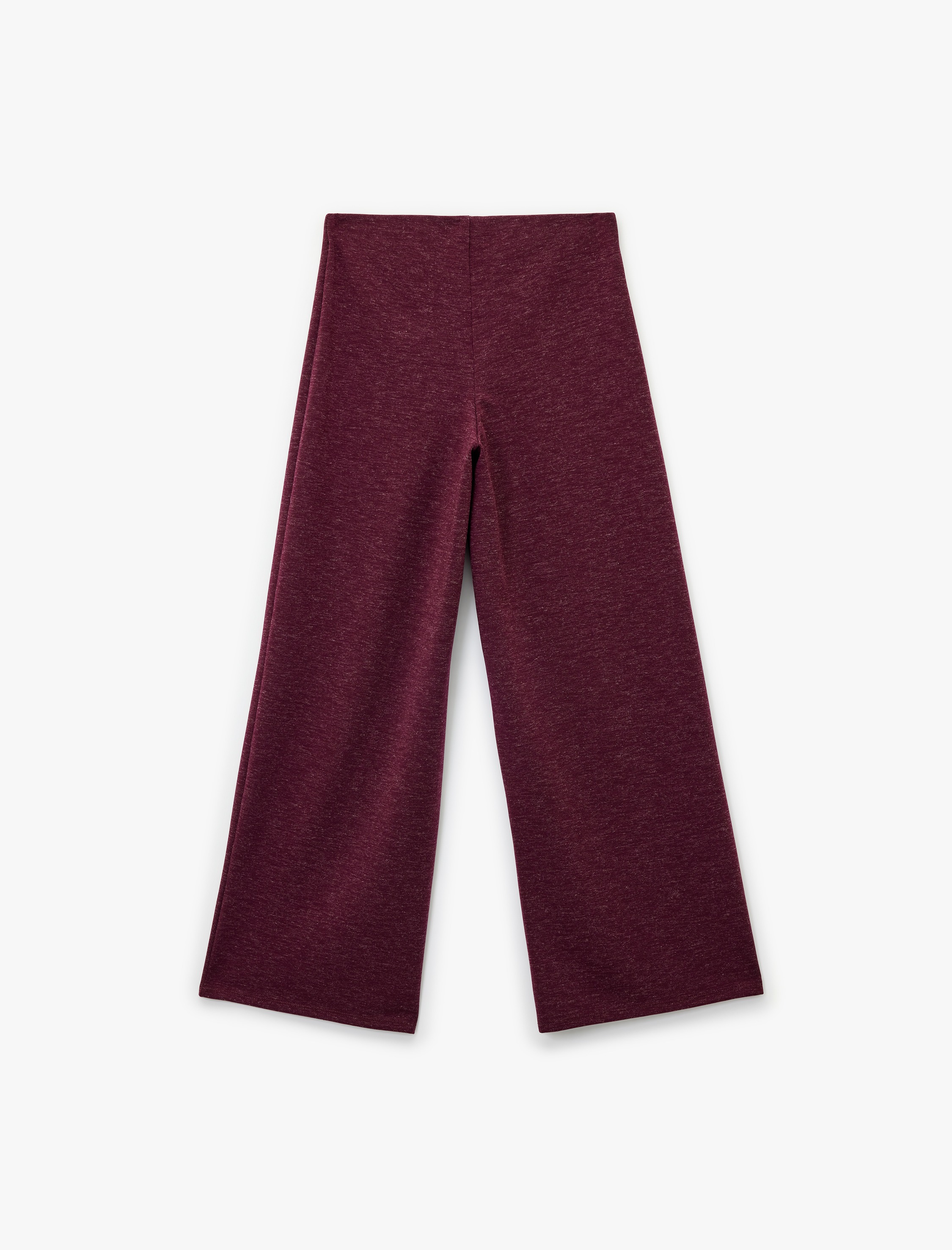   Nervür Detaylı Straight Fit Uzun Geniş Paça Pantolon