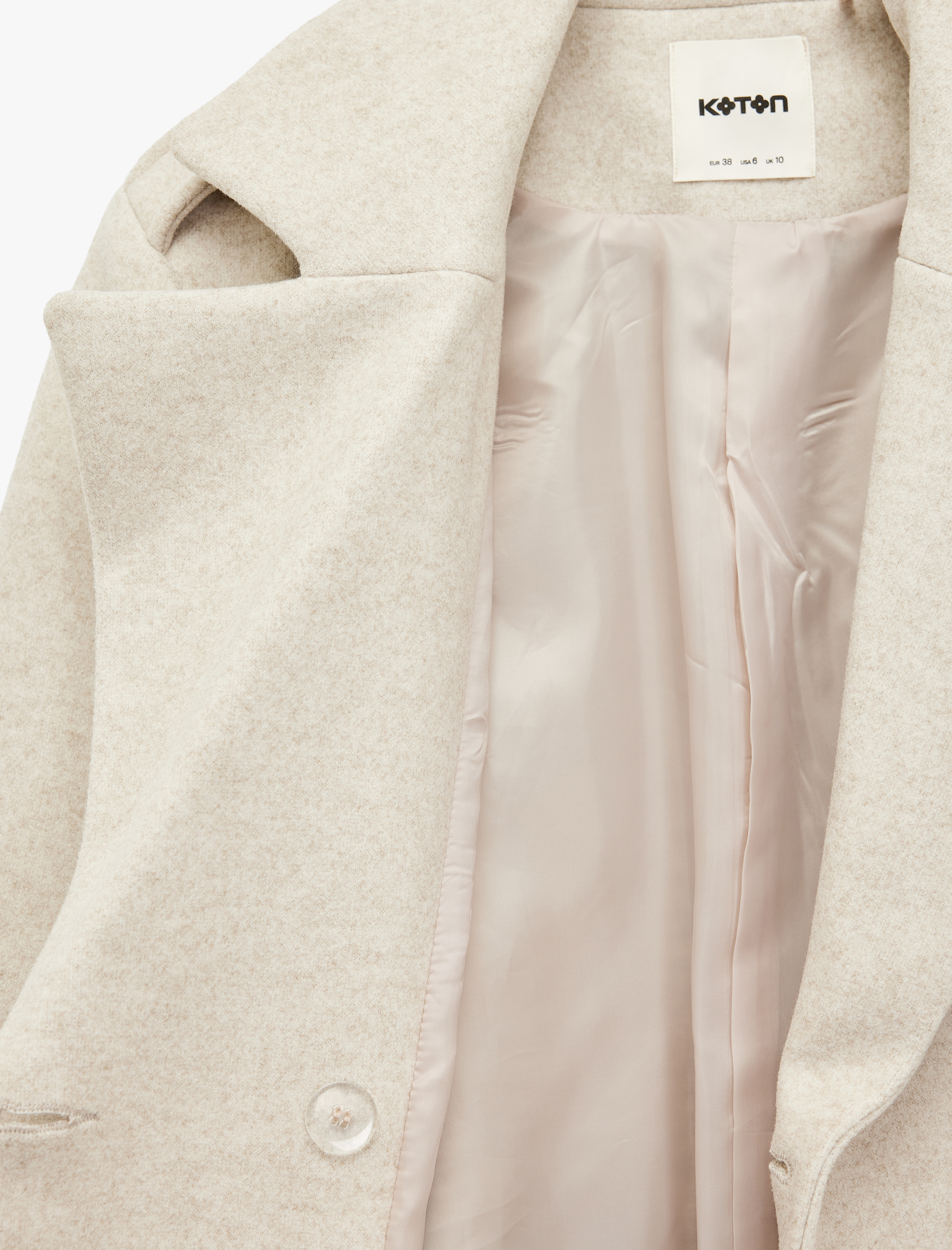   Trenç Kaban Kaşe Uzun Kollu Kruvaze Kemerli