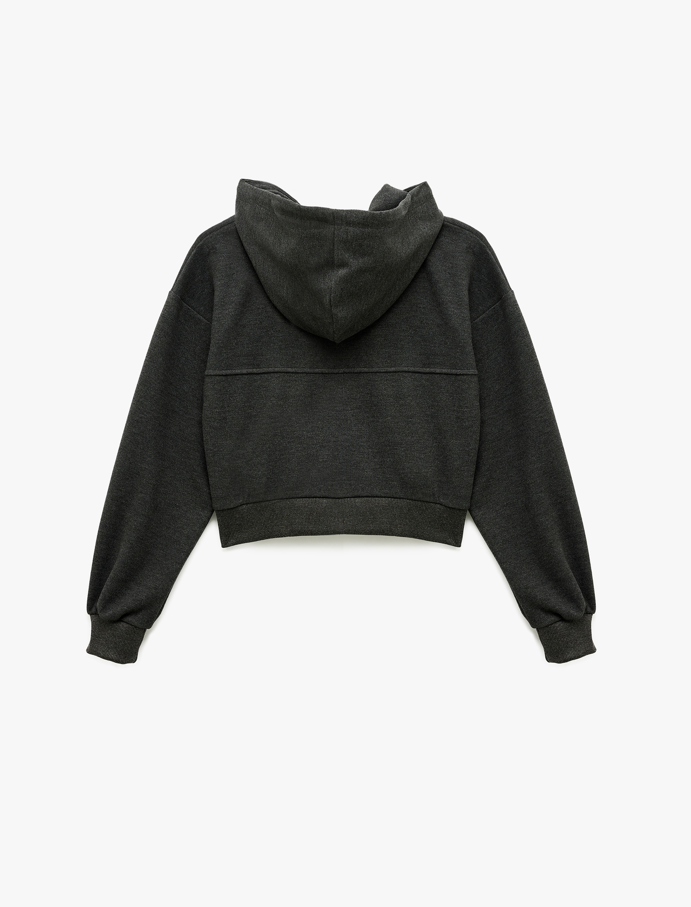   Pamuklu Slim Fit Cepli Uzun Kollu Fermuarlı Kapüşonlu Hırka