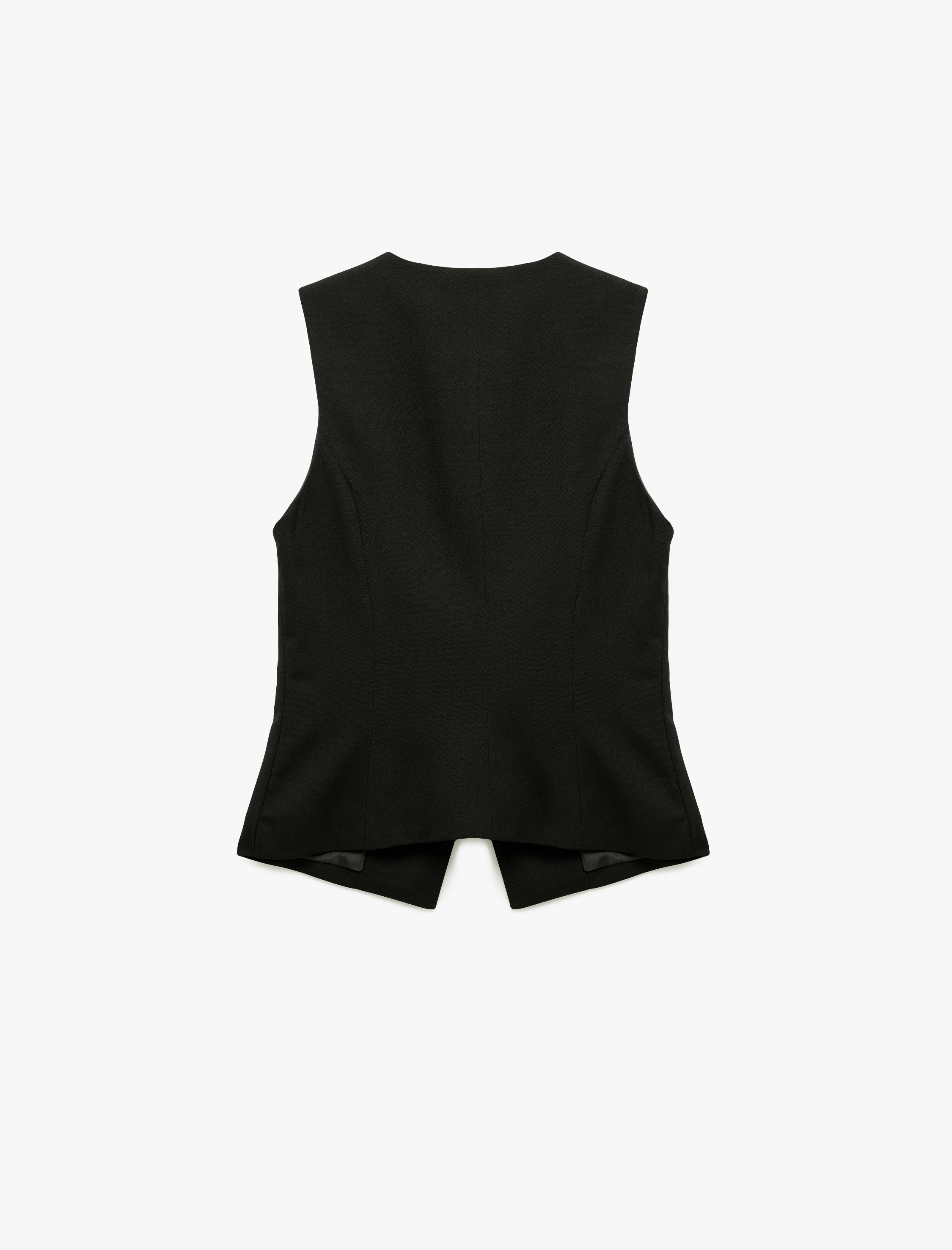   Bisiklet Yaka Düğmeli Blazer Yelek