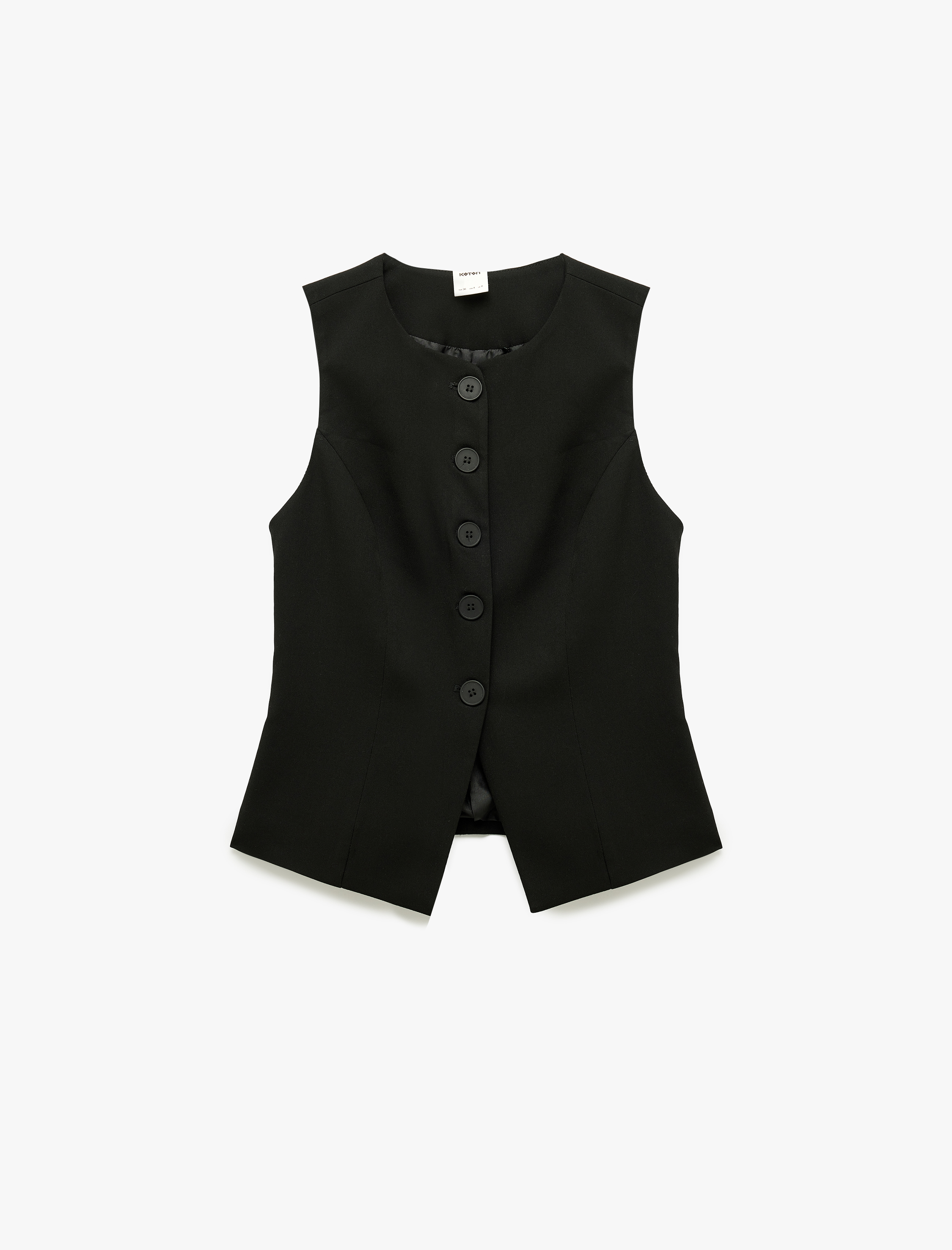   Bisiklet Yaka Düğmeli Blazer Yelek