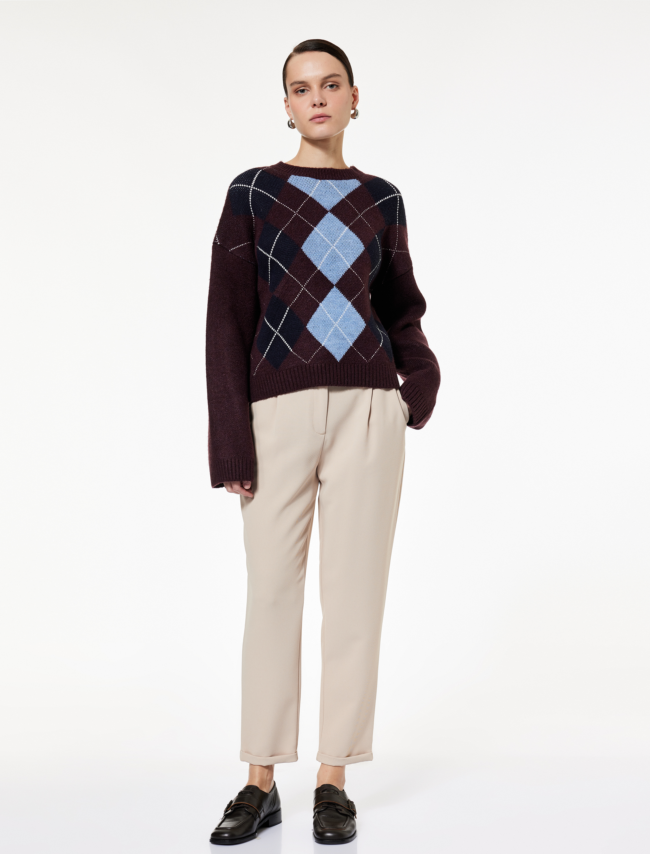   Slim Fit Cepli Pile Detaylı Cepli Chino Havuç Pantolon