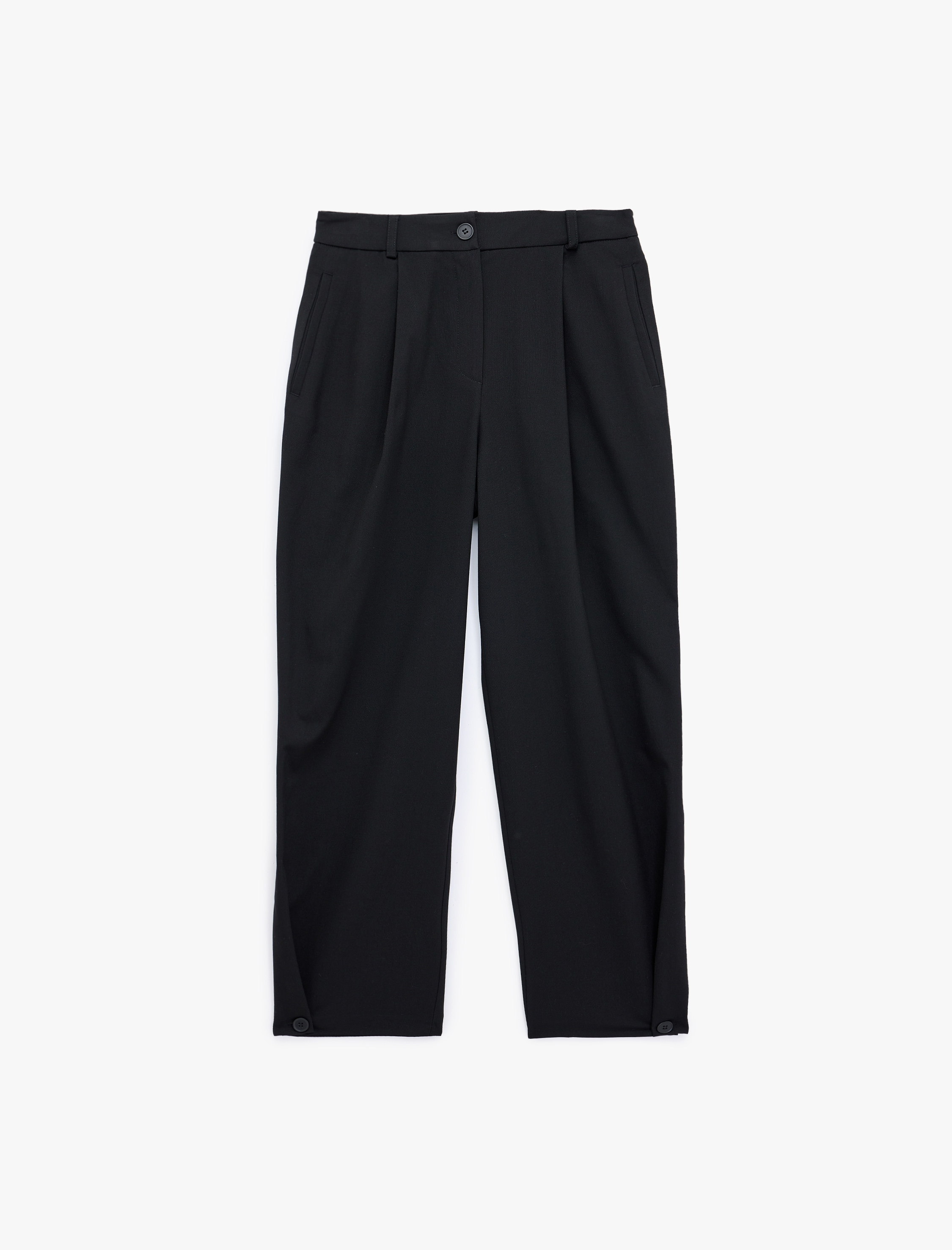   Cepli Pileli Oversize Balon Fit Kumaş Pantolon