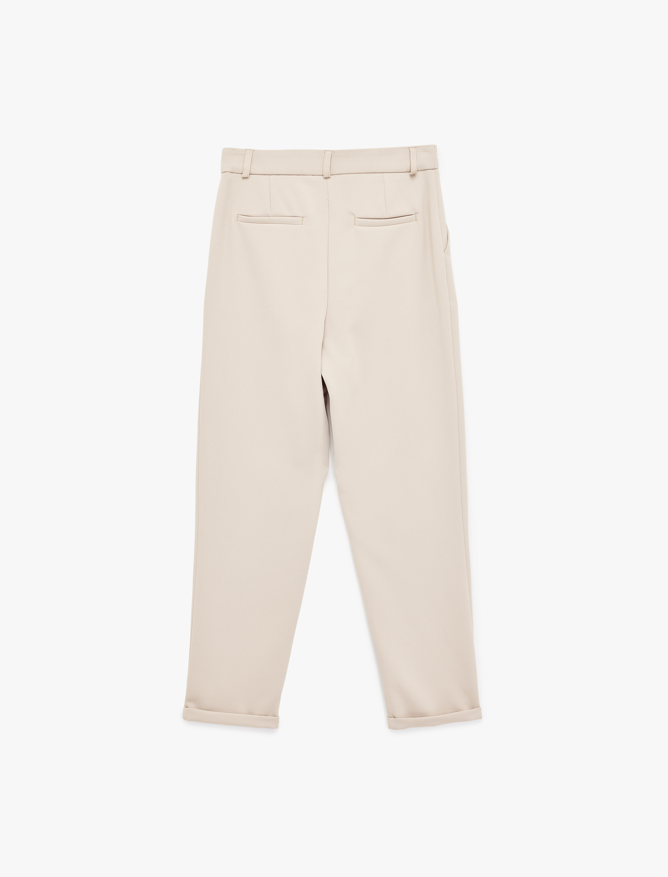   Slim Fit Cepli Pile Detaylı Cepli Chino Havuç Pantolon