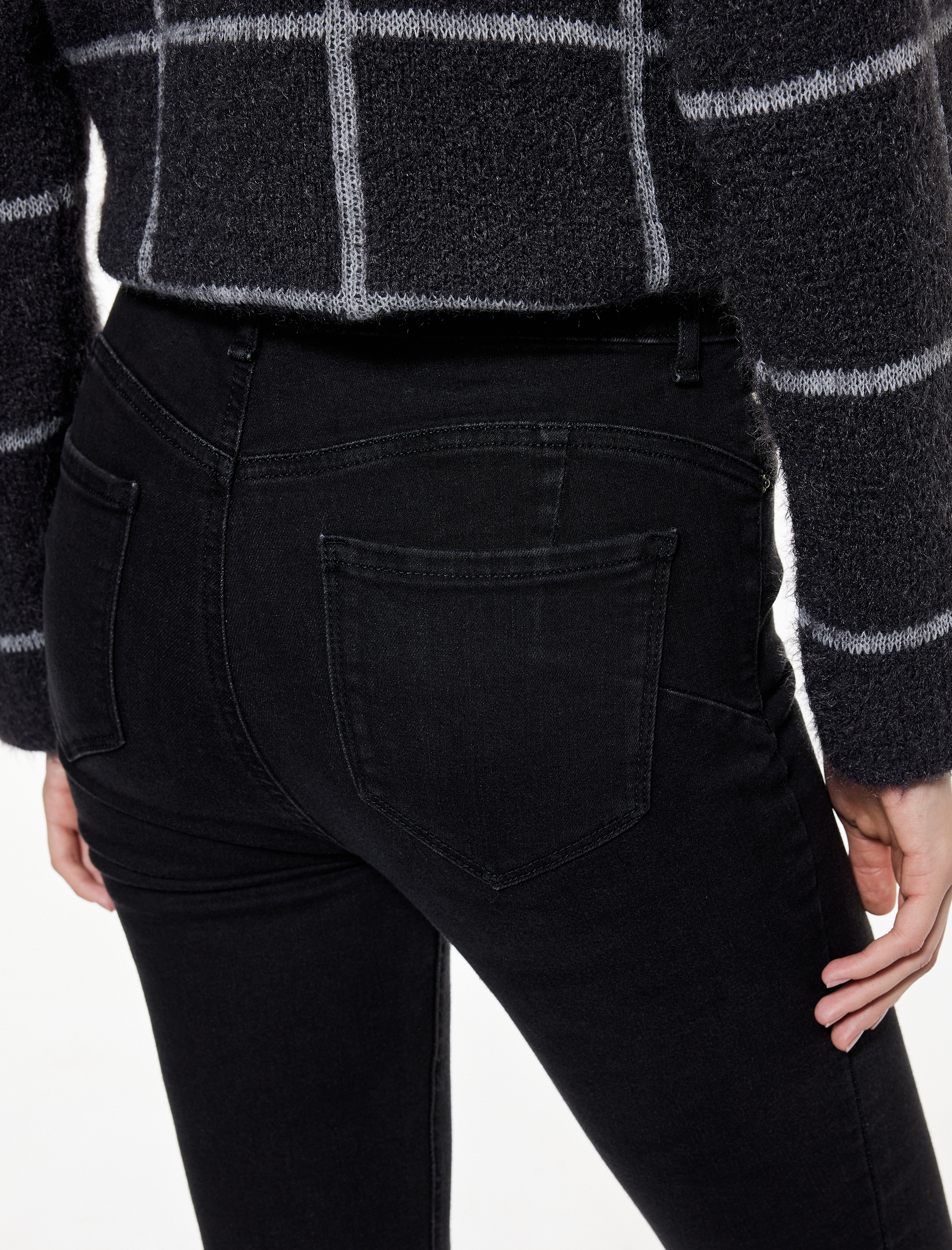   Yüksek Bel Fermuar Cep Detaylı Toparlayıcı Skinny Jean Pantolon -  Push Up Skinny Jeans