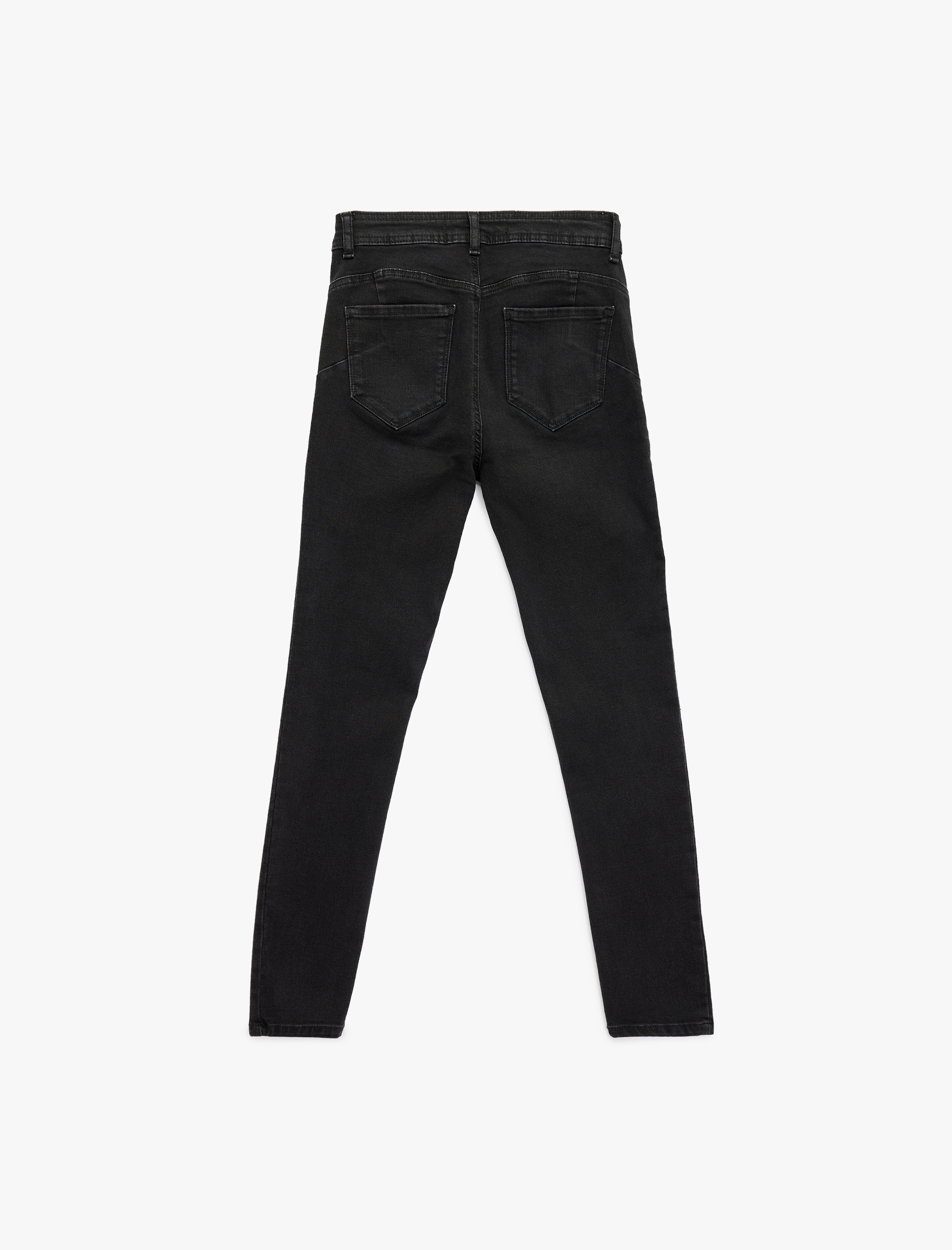   Yüksek Bel Fermuar Cep Detaylı Toparlayıcı Skinny Jean Pantolon -  Push Up Skinny Jeans