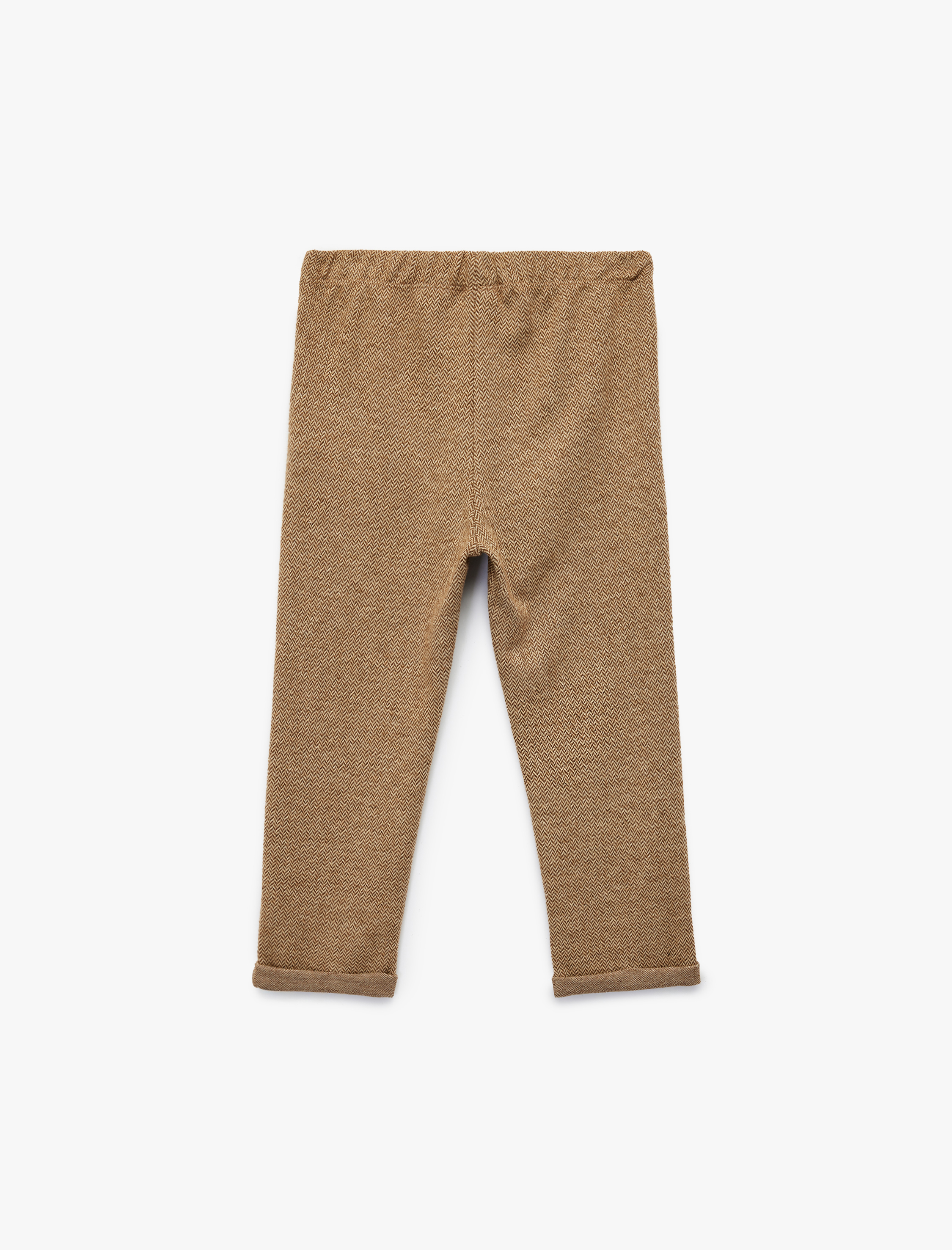  Erkek Bebek Desenli Viskon Karışımlı Beli Bağcıklı Pantolon