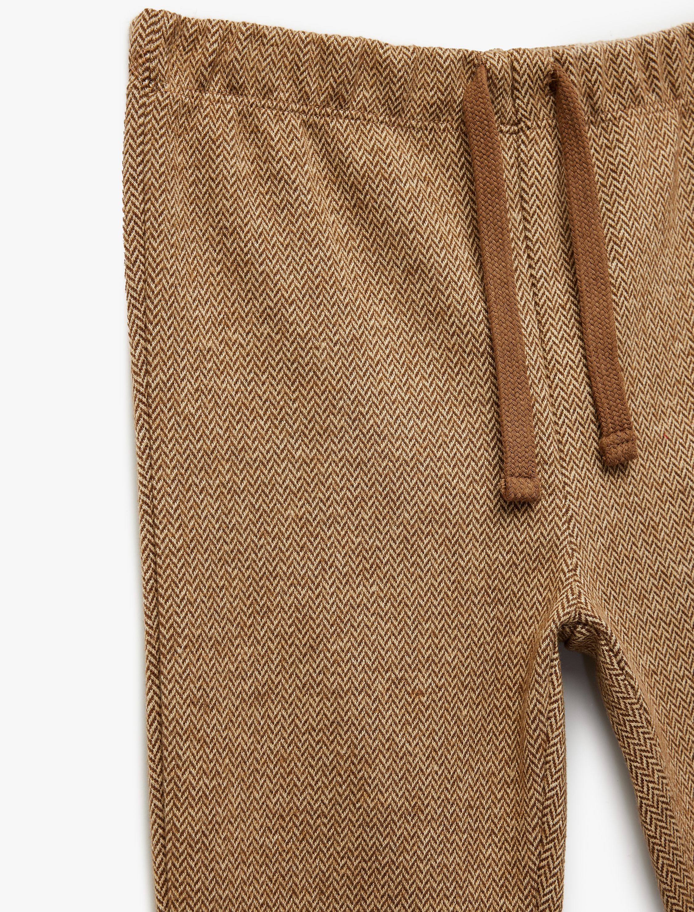  Erkek Bebek Desenli Viskon Karışımlı Beli Bağcıklı Pantolon