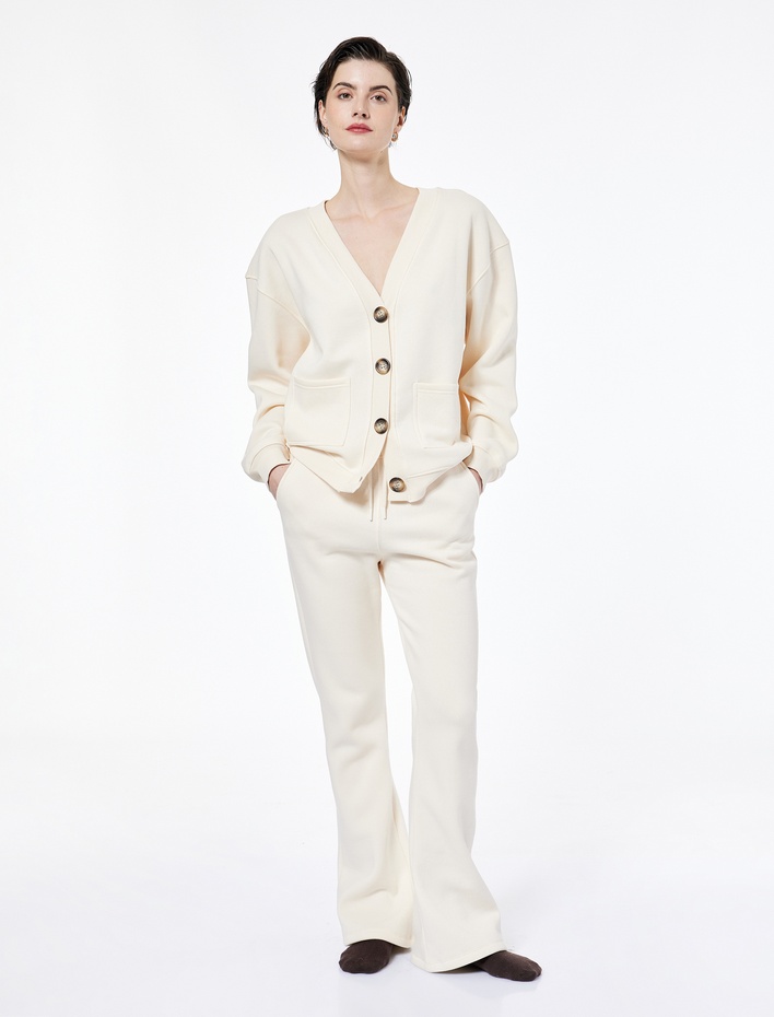  Rahat Kalıp Bağlama Detaylı Pamuk Karışımlı  Pijama Alt