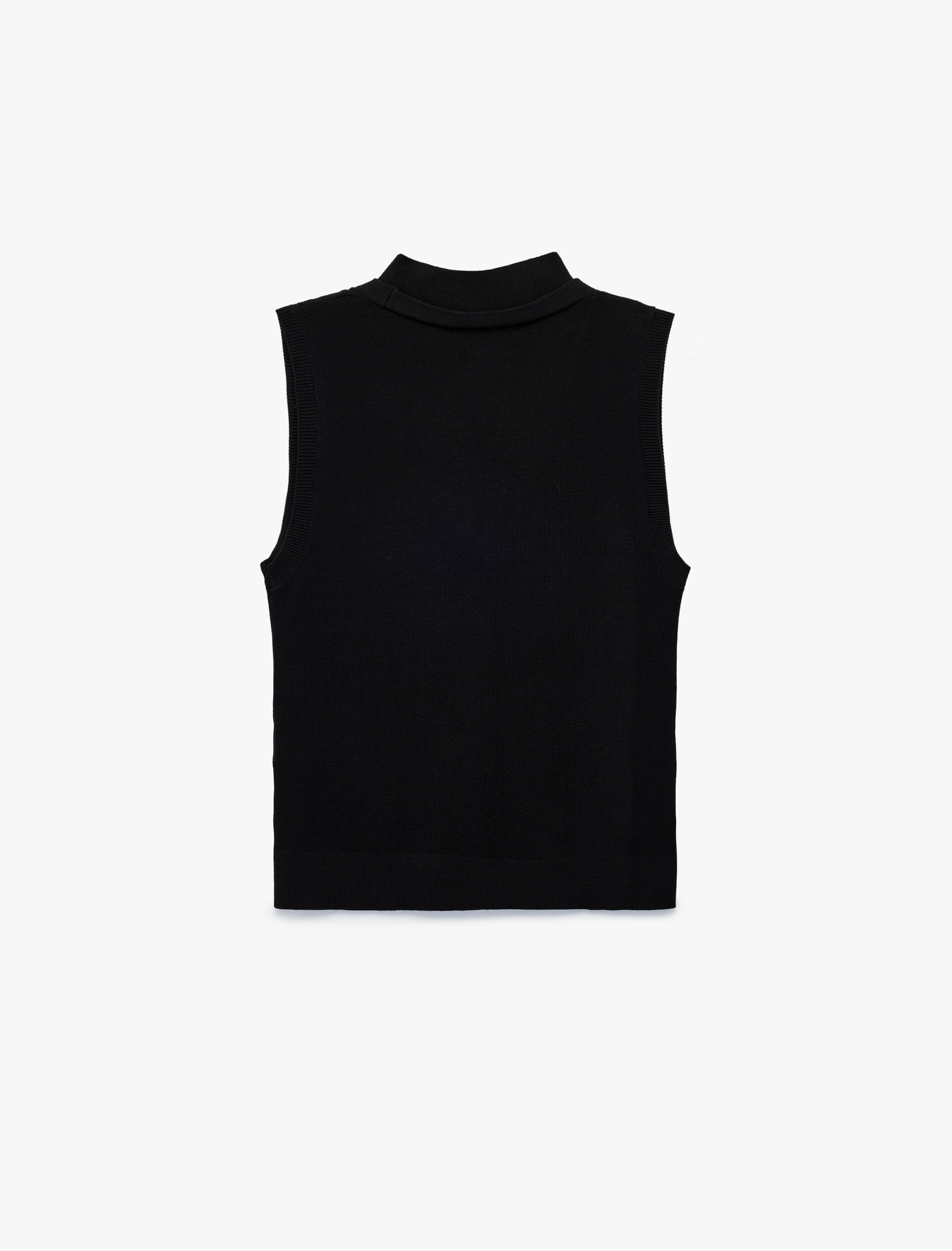   Düğmeli V Yaka Triko Yelek