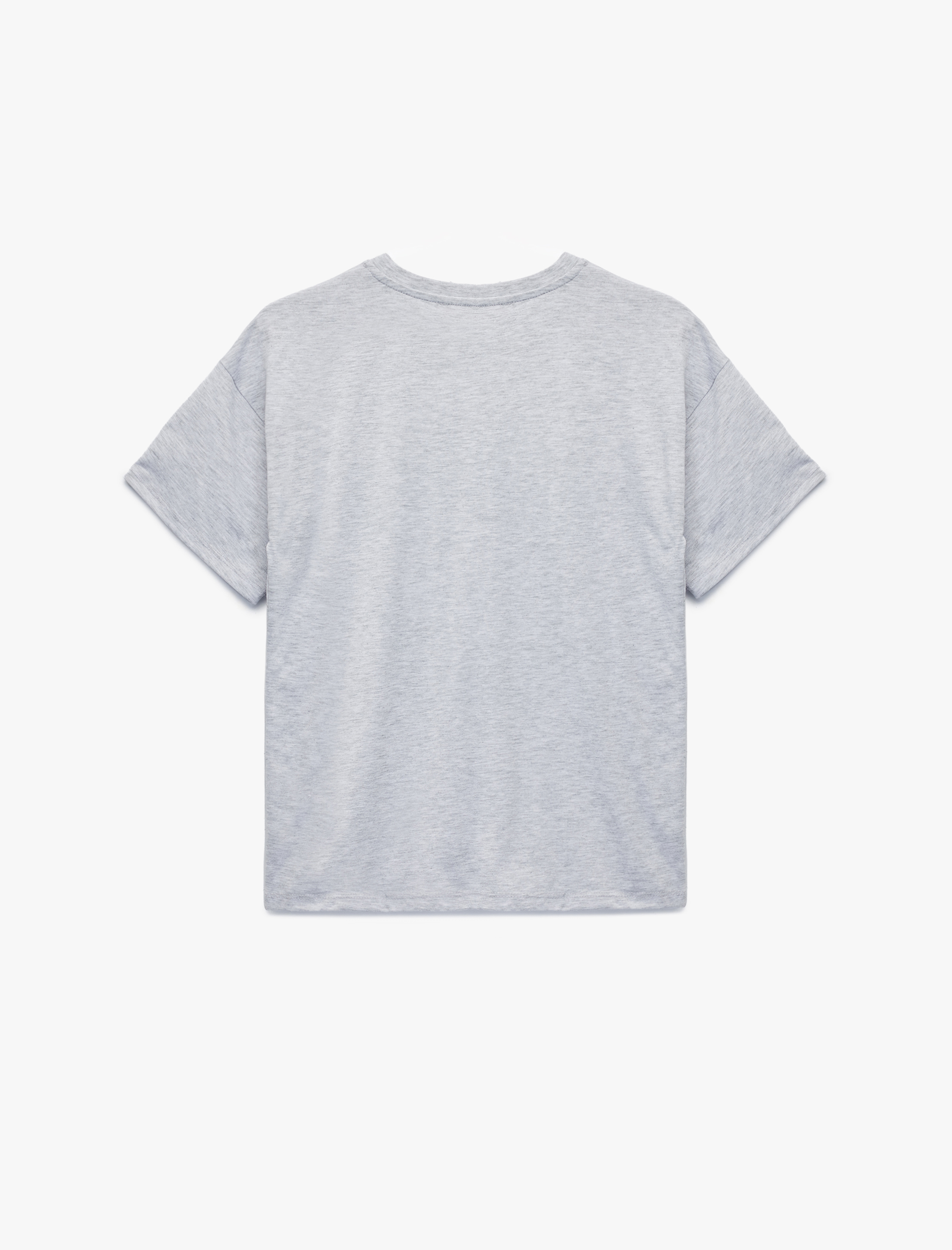   Kısa Kollu Kolej Baskılı Bisiklet Yaka Oversize Tişört