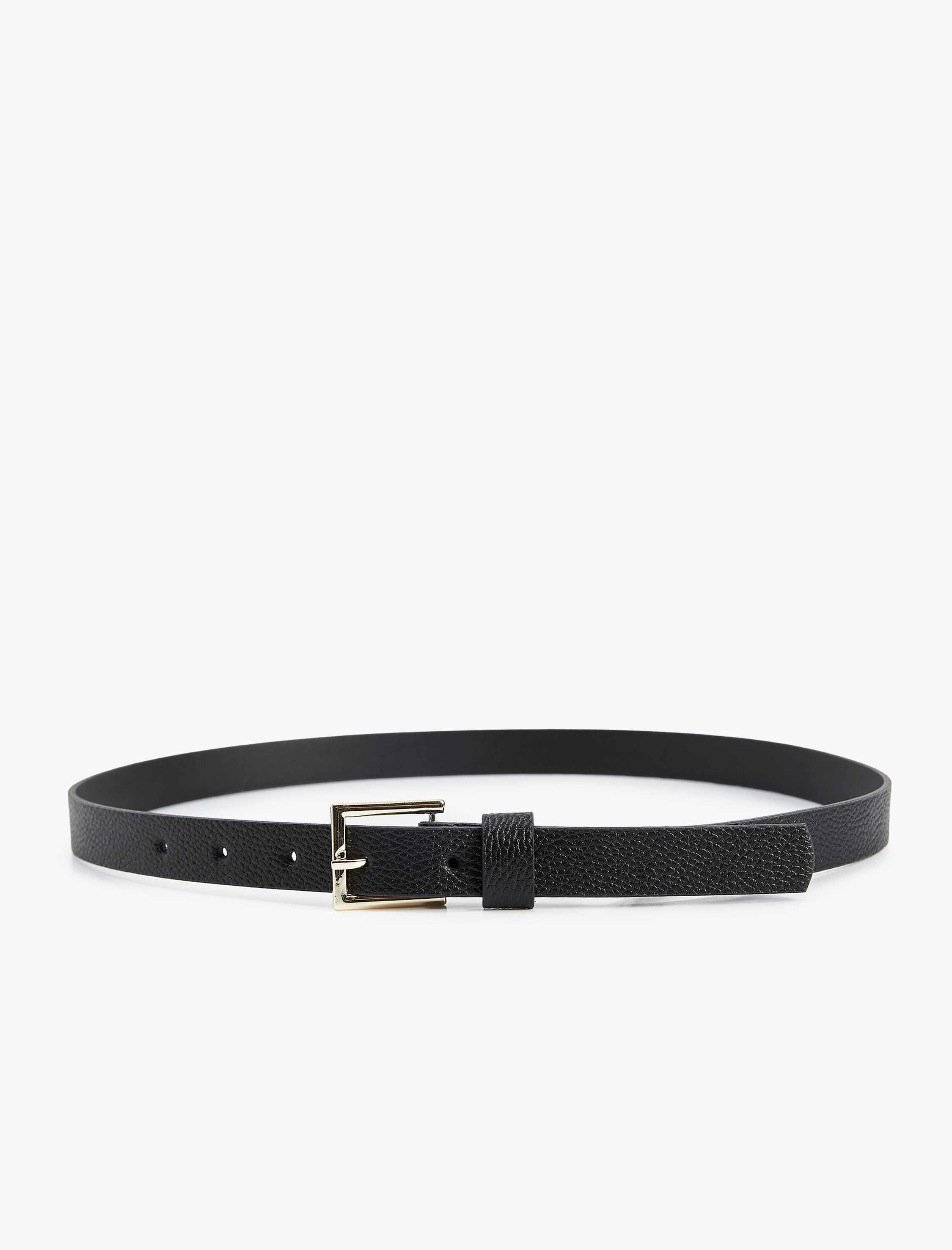  Kadın Metal Tokalı Suni Deri Basic İnce Kemer