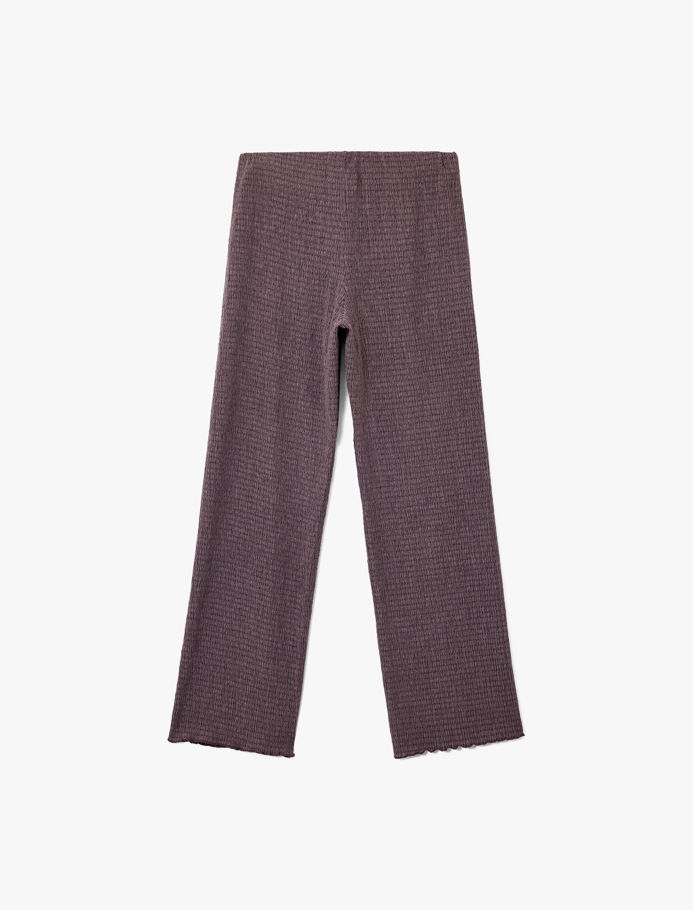 Slim Fit Bürümcük Kumaş Bol Paça Pantolon