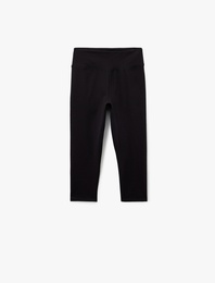 Yüksek Bel Slim Fit Kısa Spor Tayt