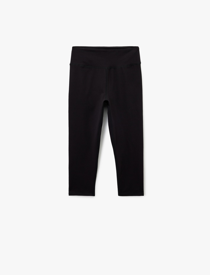  Yüksek Bel Slim Fit Kısa Spor Tayt
