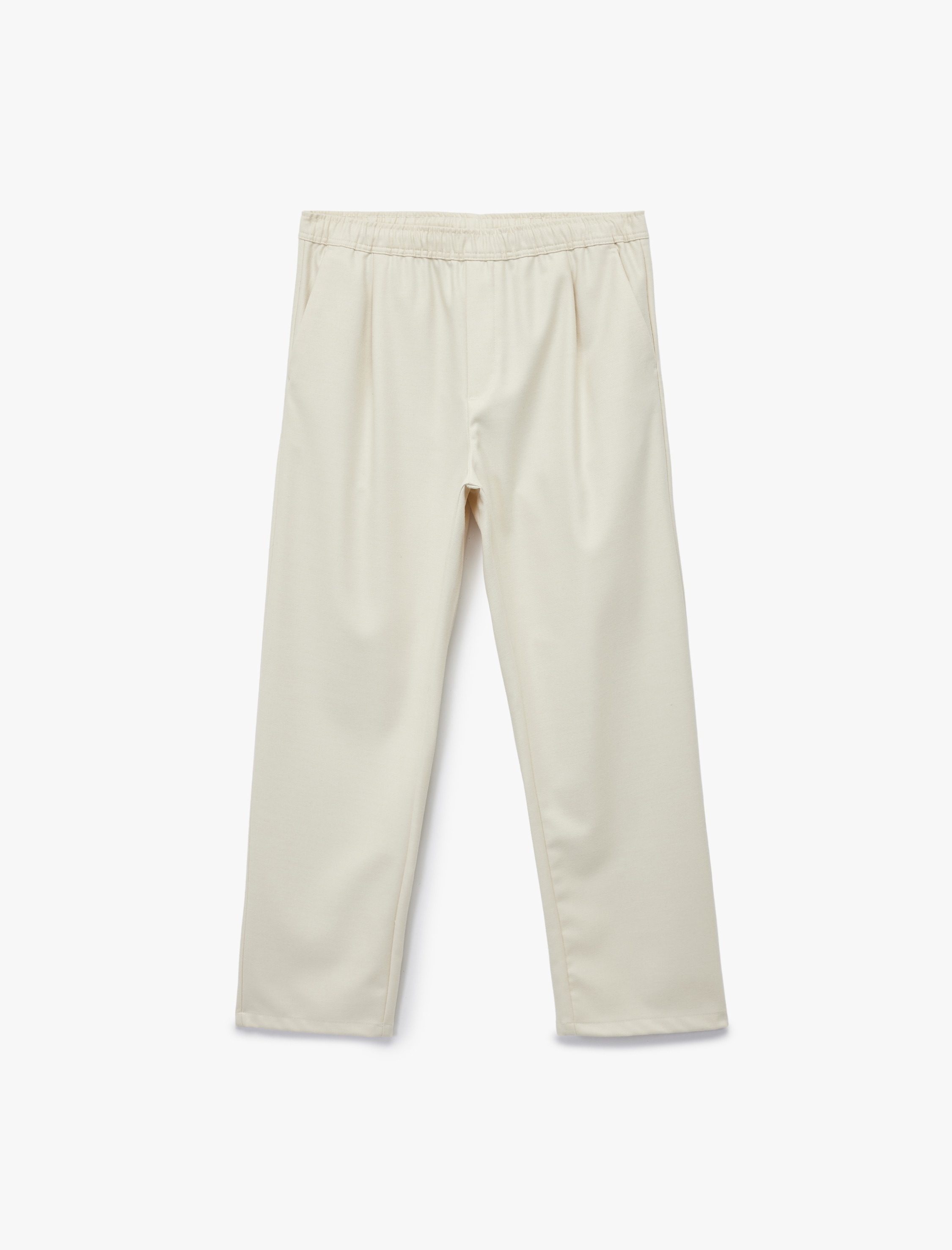   Cep Detaylı Viskon Karışımlı Beli Lastikli Kışlık Pantolon