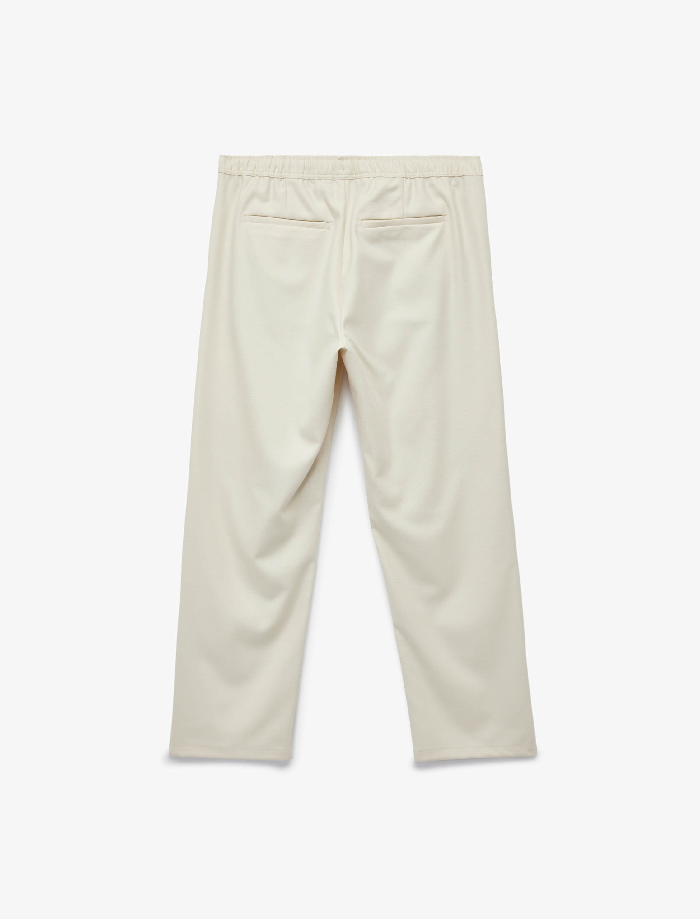   Cep Detaylı Viskon Karışımlı Beli Lastikli Kışlık Pantolon